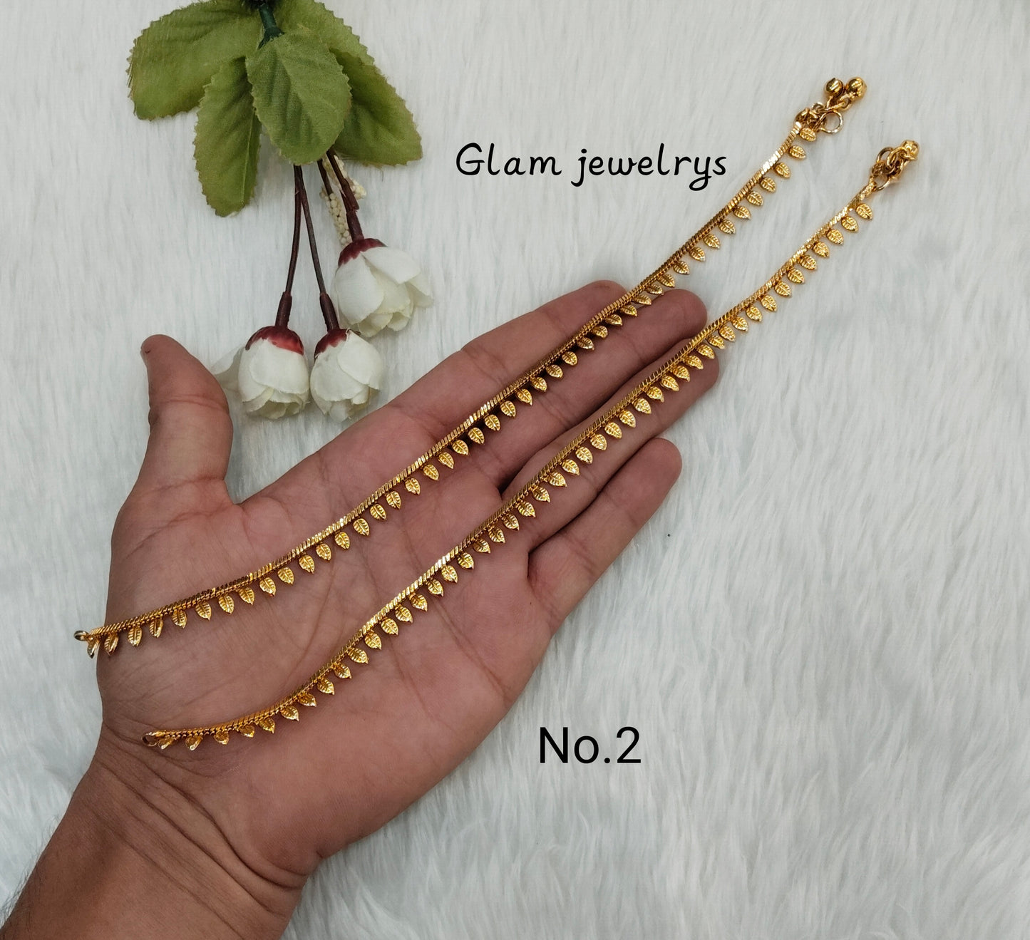Gold Anklets Jhanjar Payal Indian Jewellery Set