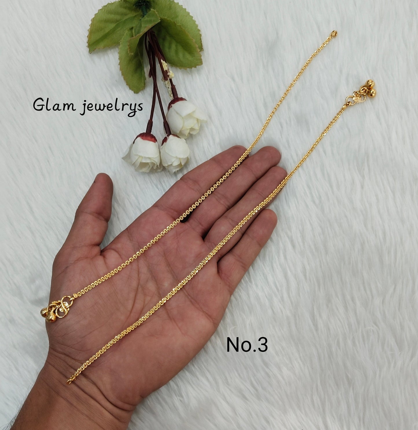 Gold Anklets Jhanjar Payal Indian Jewellery Set