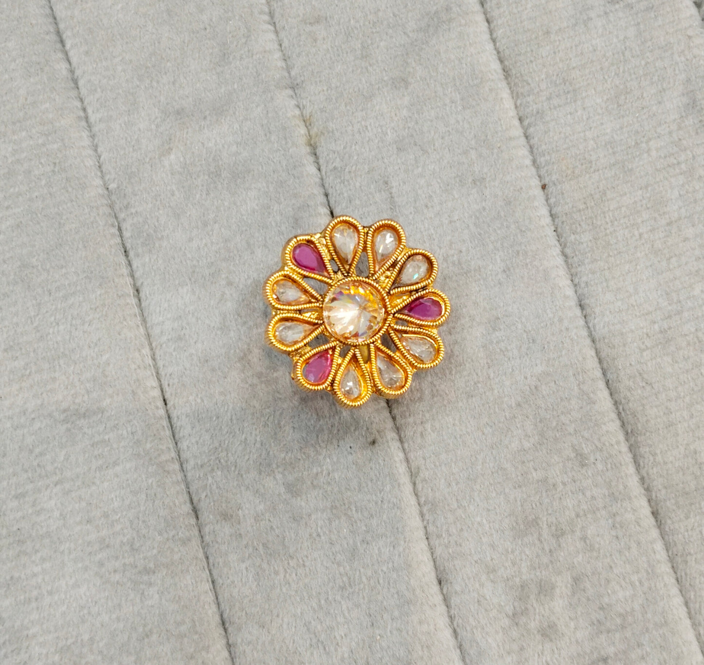 Gold Cocktail Indian Finger Rings