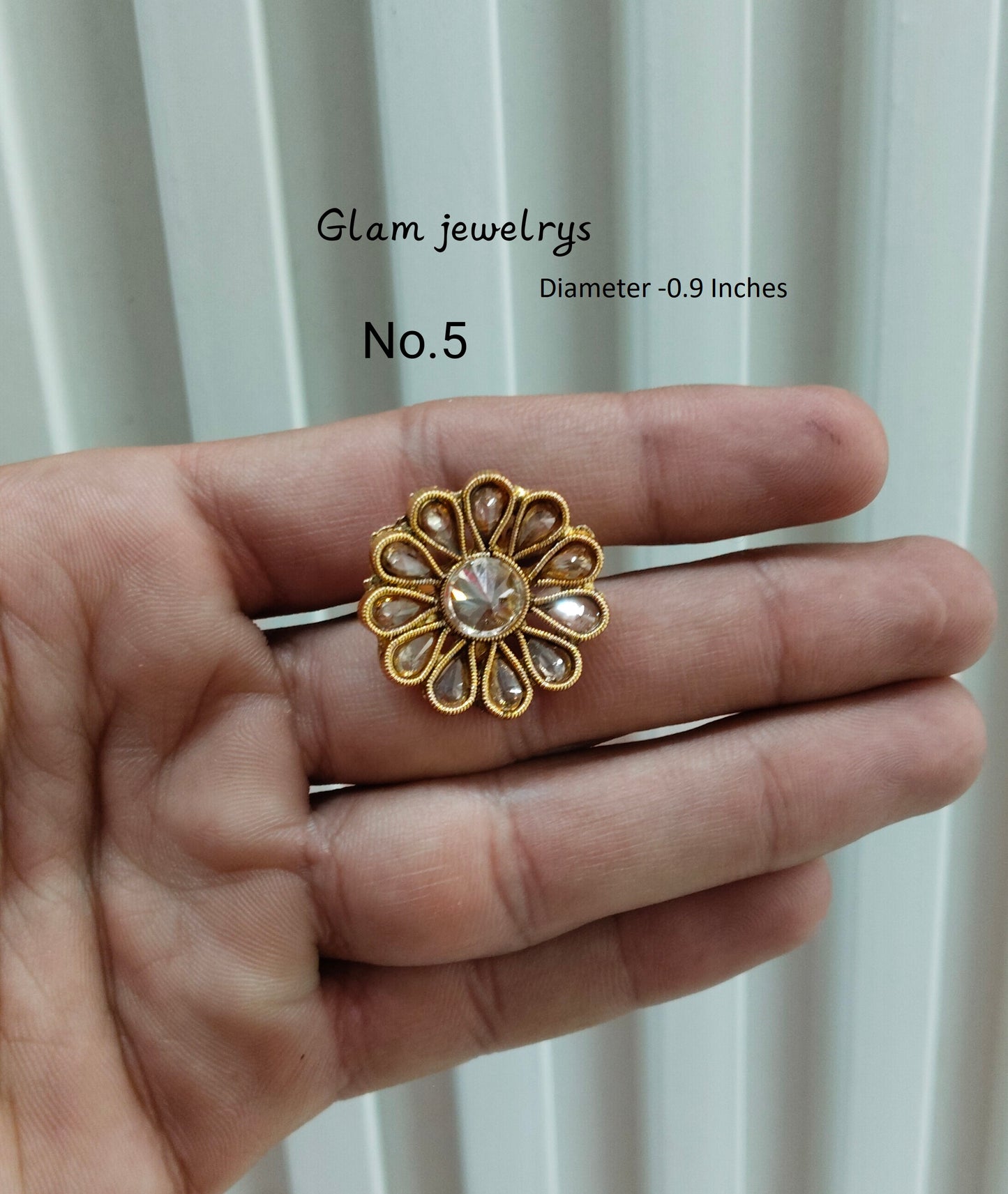 Gold Cocktail Indian Finger Rings