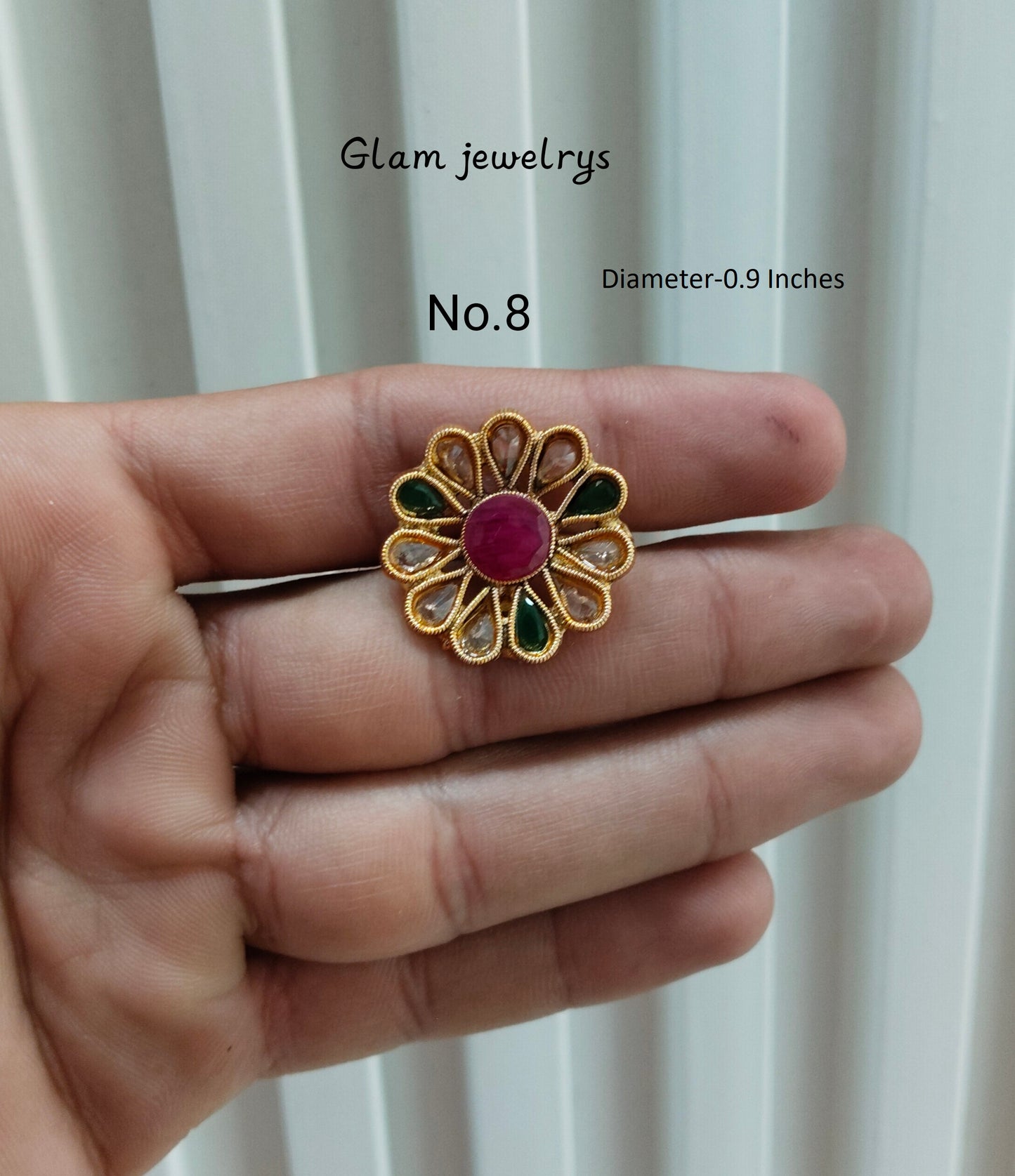 Gold Cocktail Indian Finger Rings