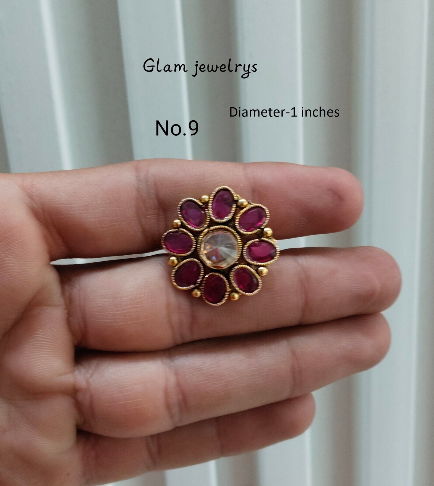 Gold Cocktail Indian Finger Rings