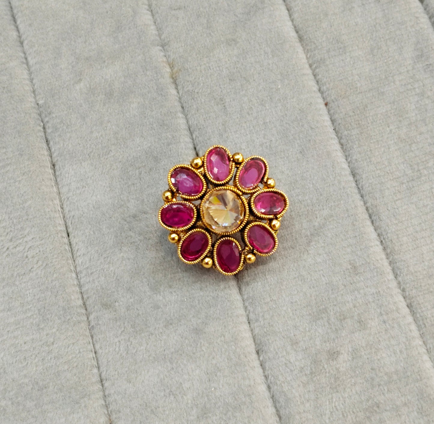 Gold Cocktail Indian Finger Rings