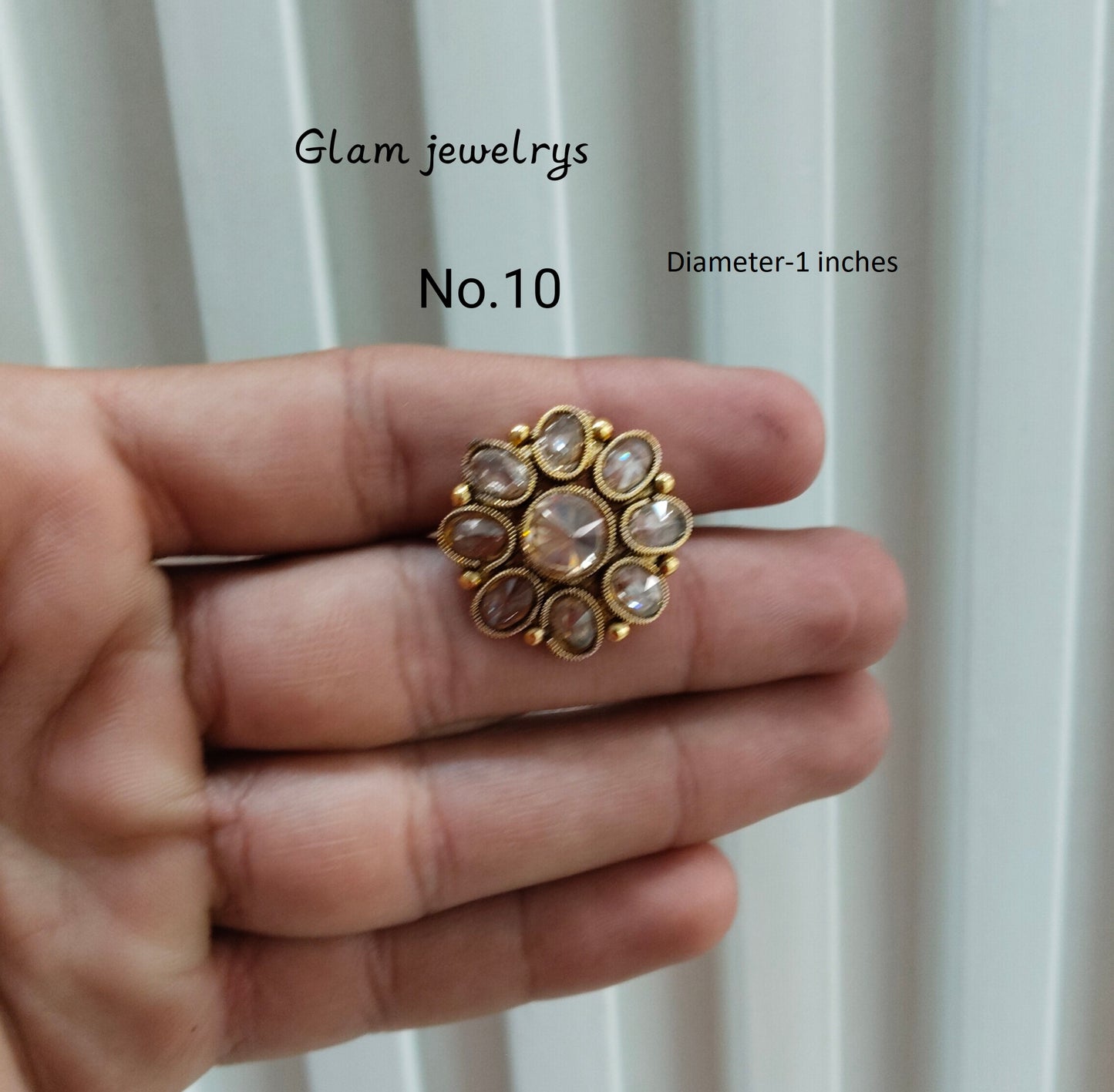 Gold Cocktail Indian Finger Rings