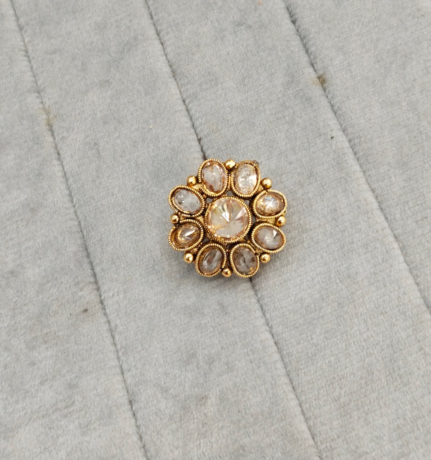 Gold Cocktail Indian Finger Rings