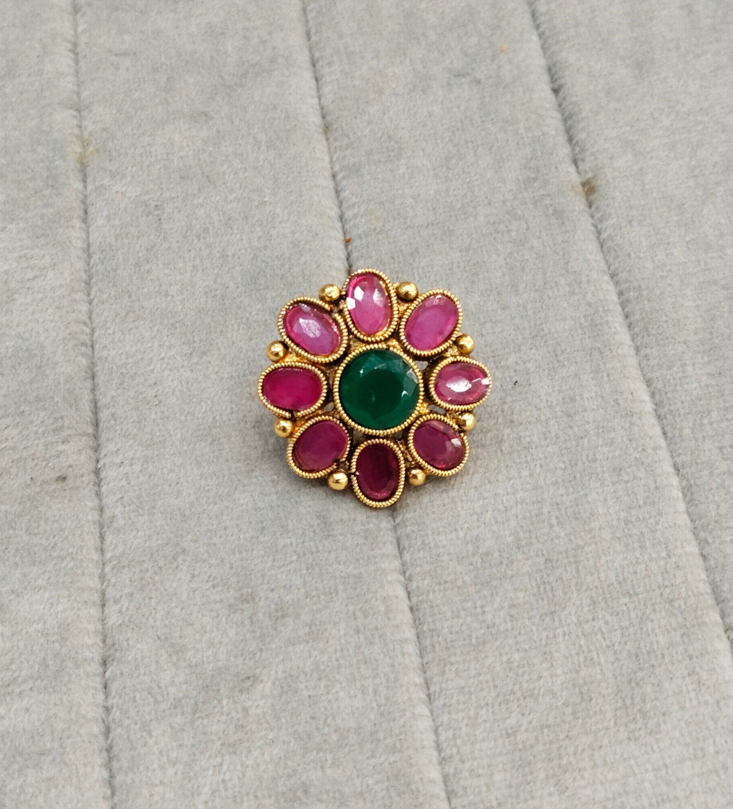 Gold Cocktail Indian Finger Rings