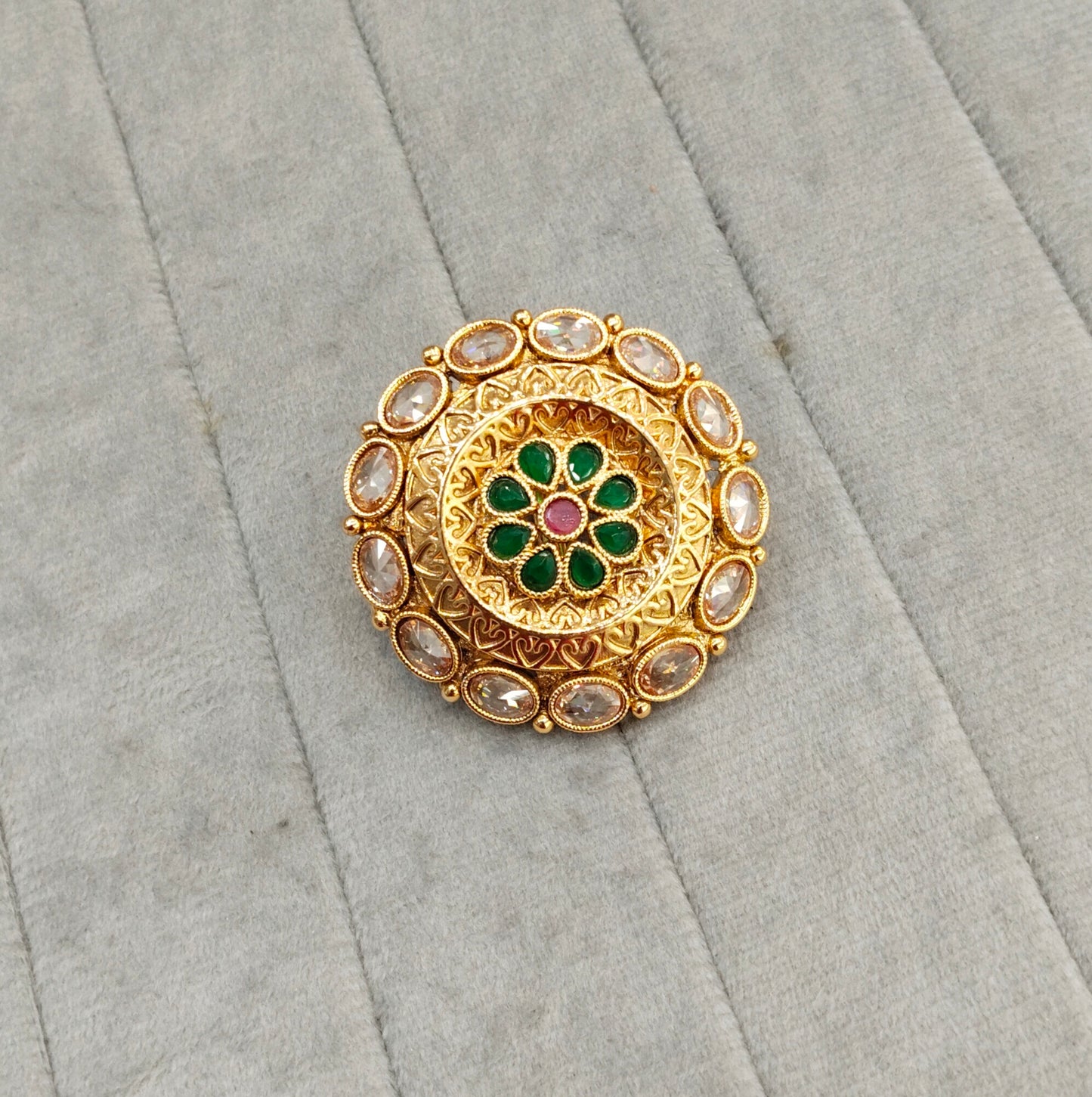 Gold Cocktail Indian Finger Rings