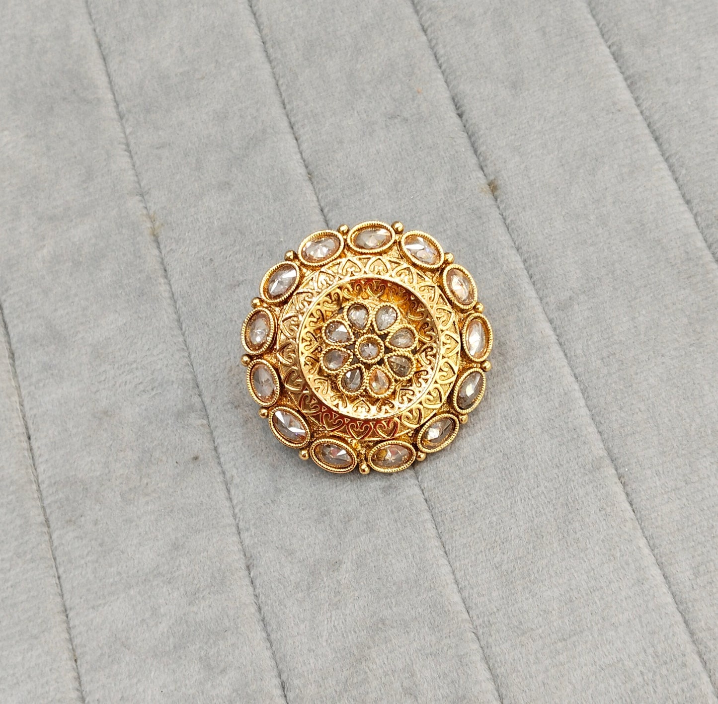 Gold Cocktail Indian Finger Rings