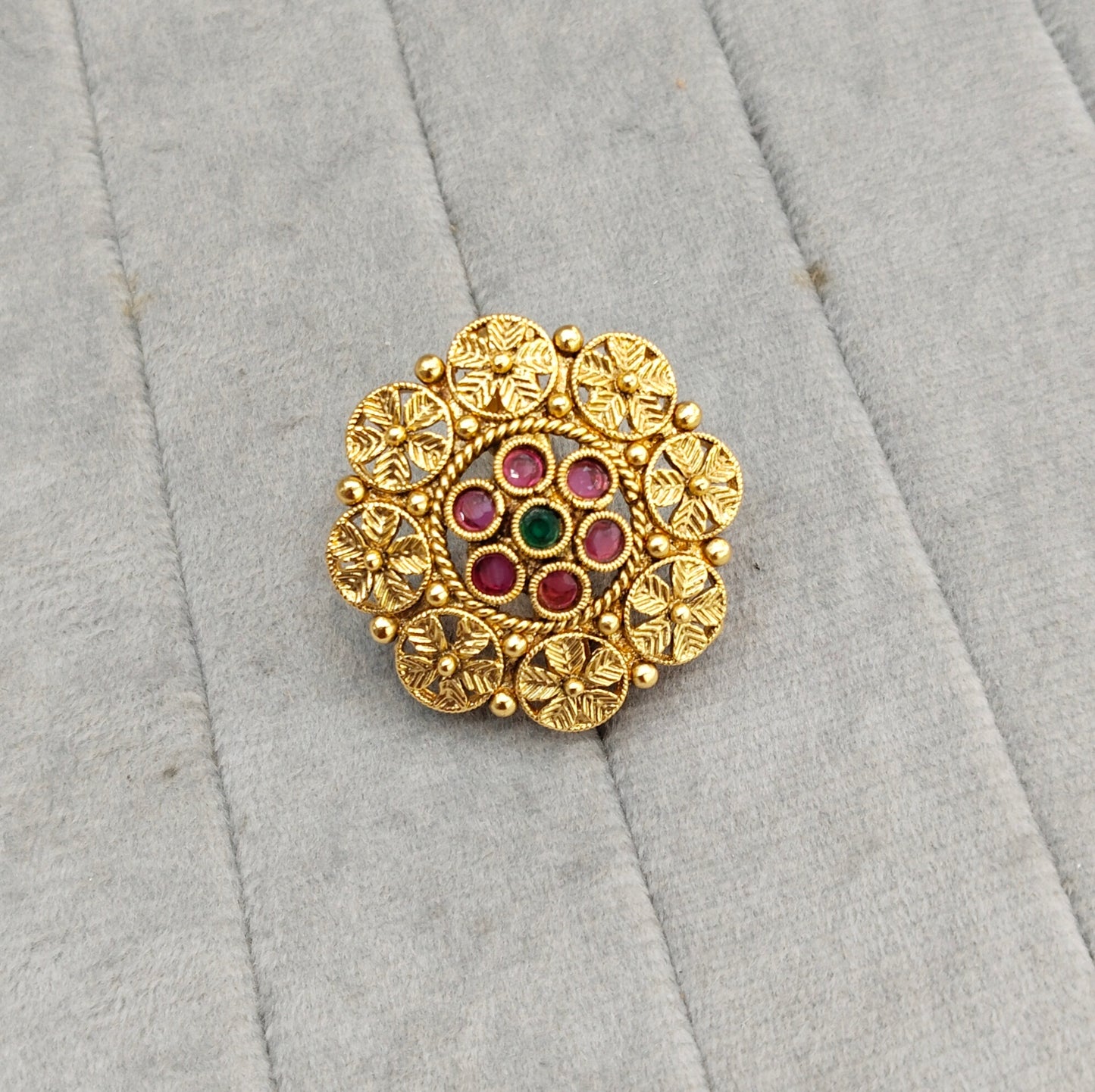 Gold Cocktail Indian Finger Rings