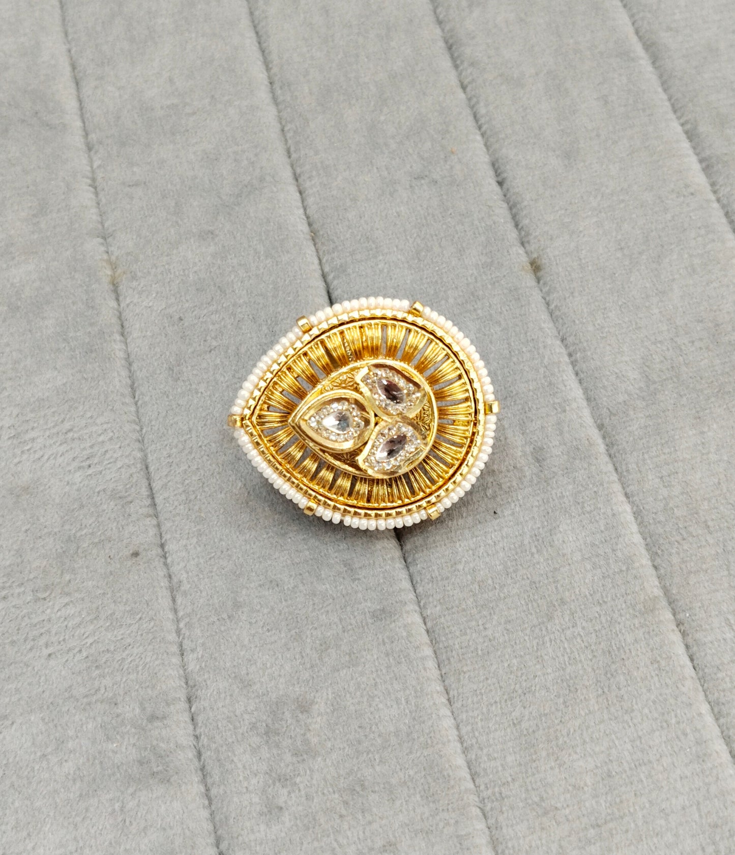 Gold Cocktail Indian Finger Rings