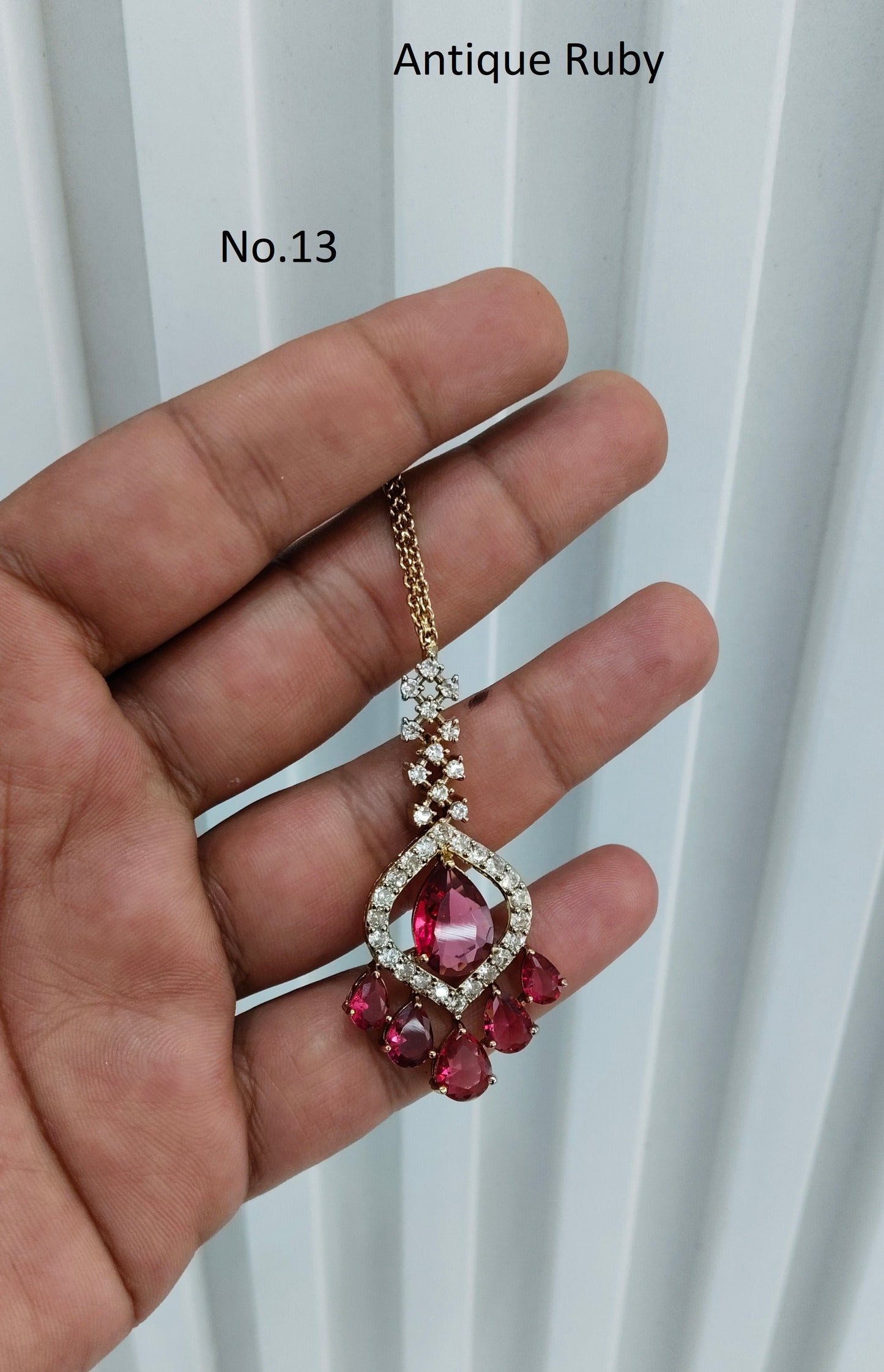 Antique Gold Cz Tikka Indian Jewellery Headpiece Set