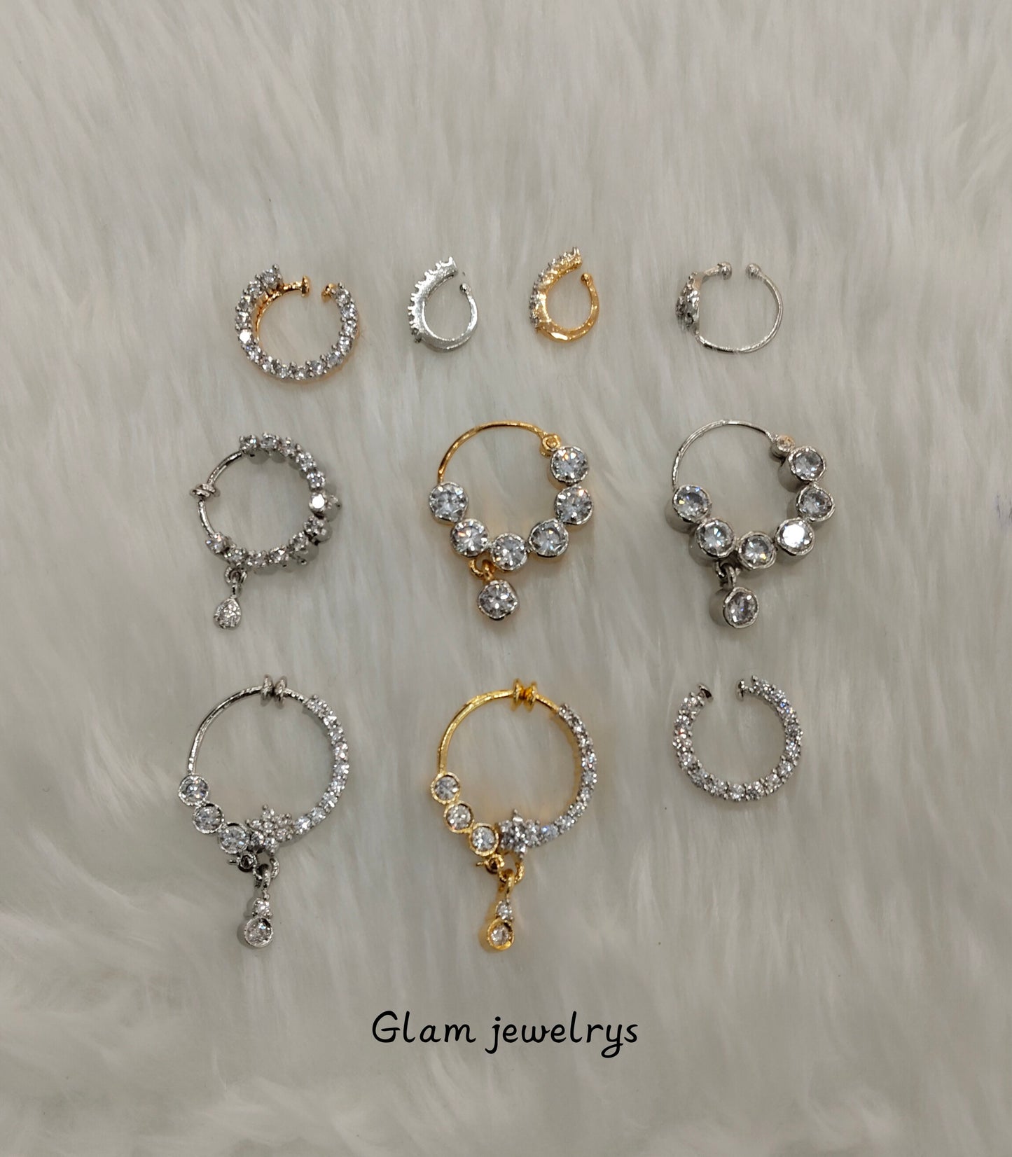 Clip On Nose Pins Indian Rings