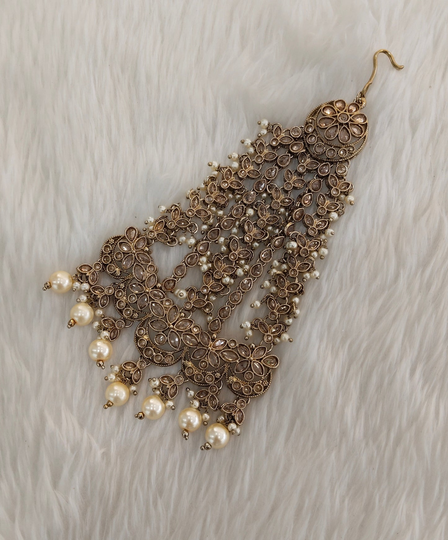 Antique Gold Jhumar Headpassa Pakistani side Headpiece