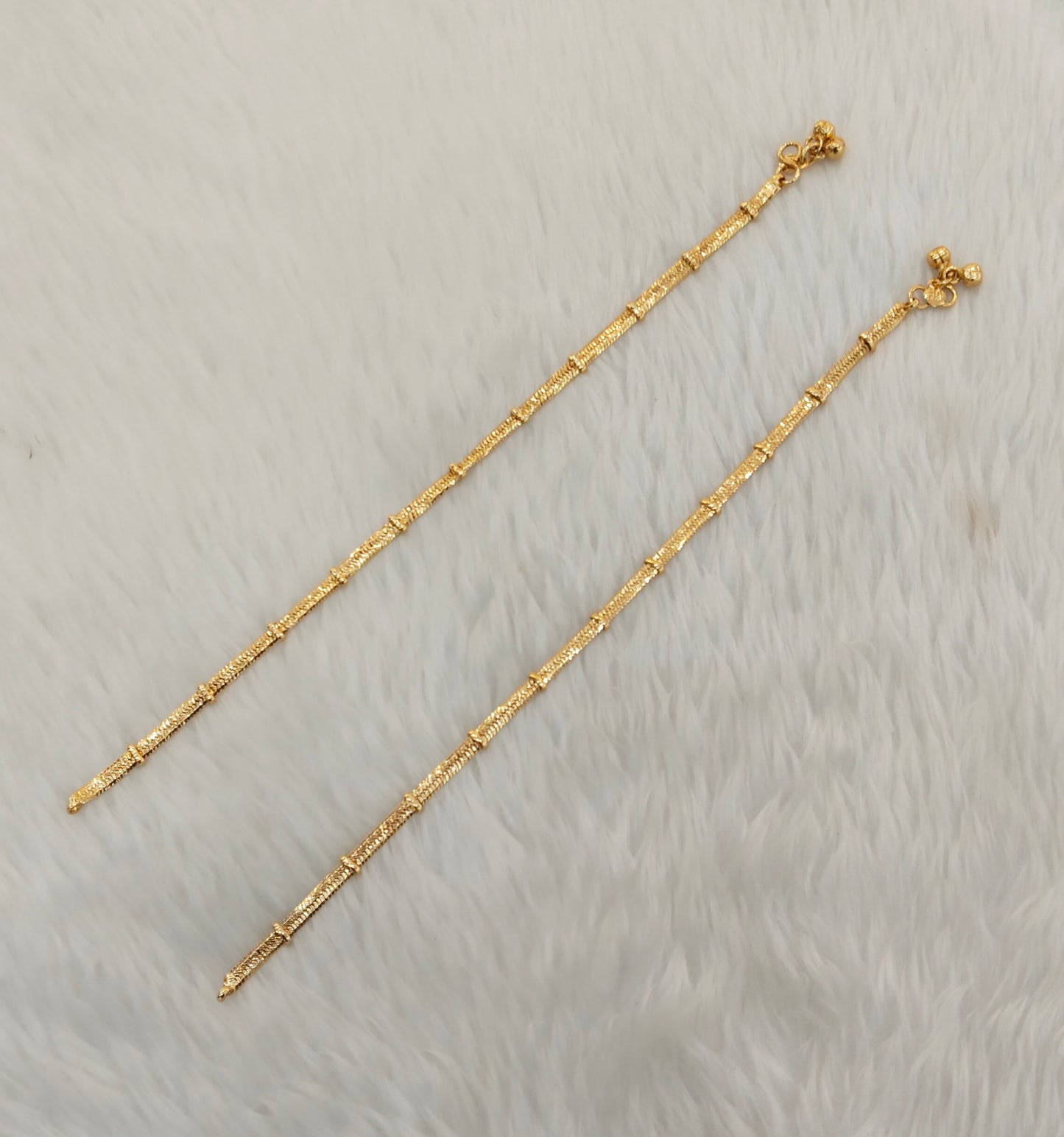 Gold Anklets Jhanjar Payal Indian Jewellery Set