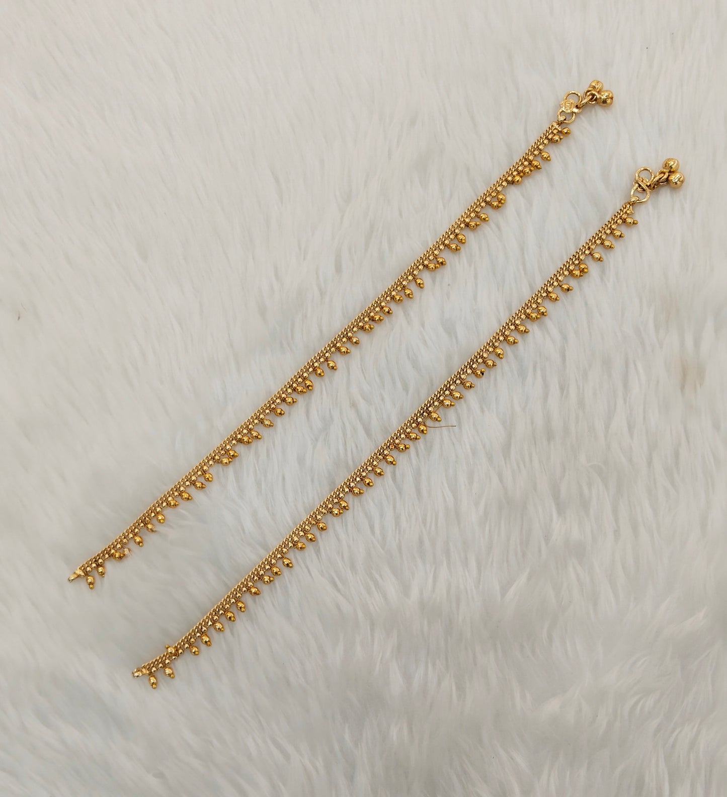 Gold Anklets Jhanjar Payal Indian Jewellery Set