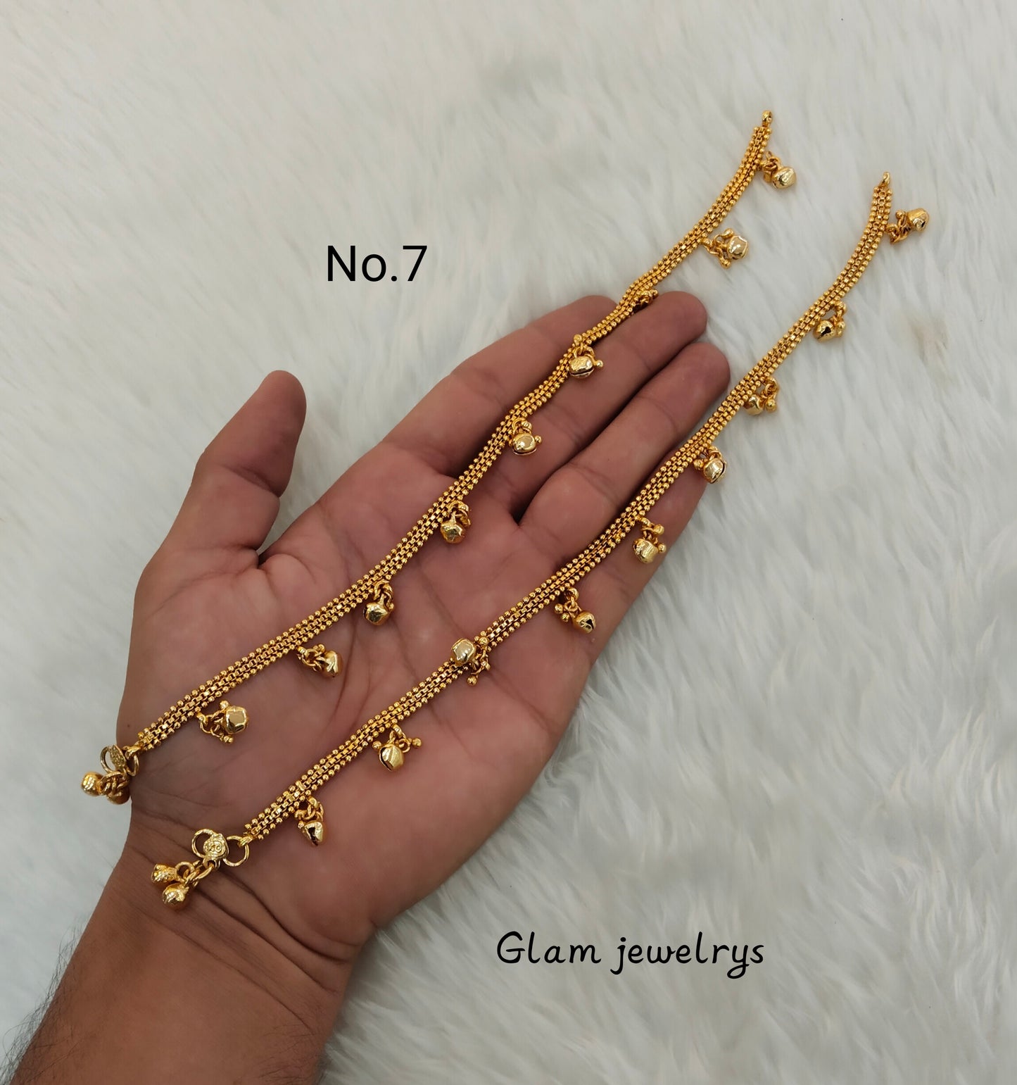 Gold Anklets Jhanjar Payal Indian Jewellery Set