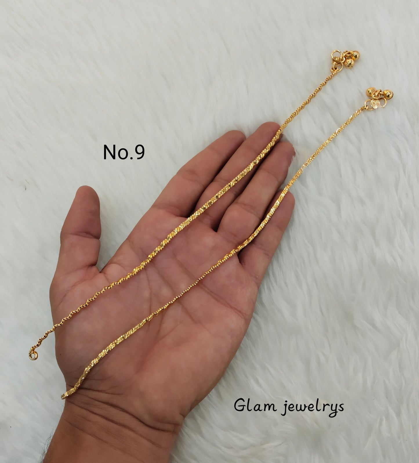 Gold Anklets Jhanjar Payal Indian Jewellery Set