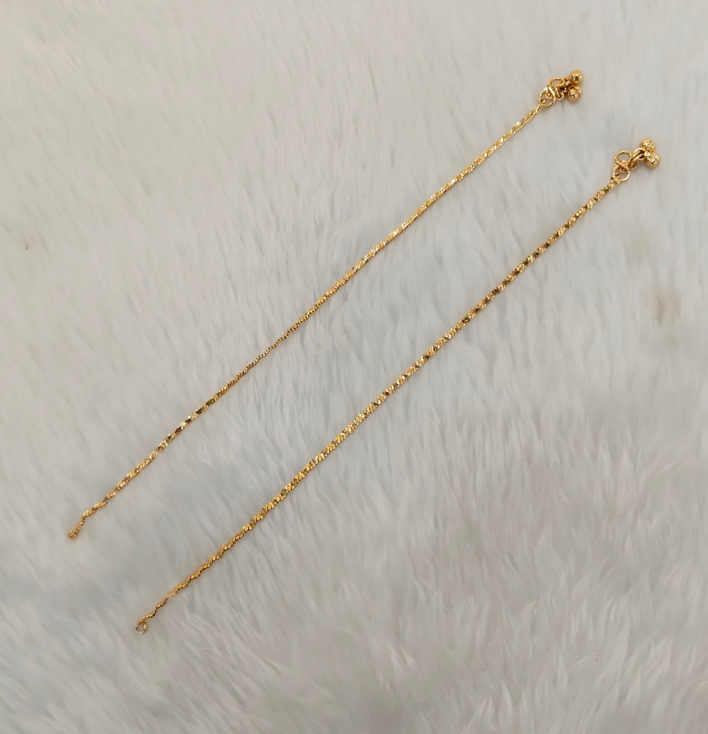 Gold Anklets Jhanjar Payal Indian Jewellery Set