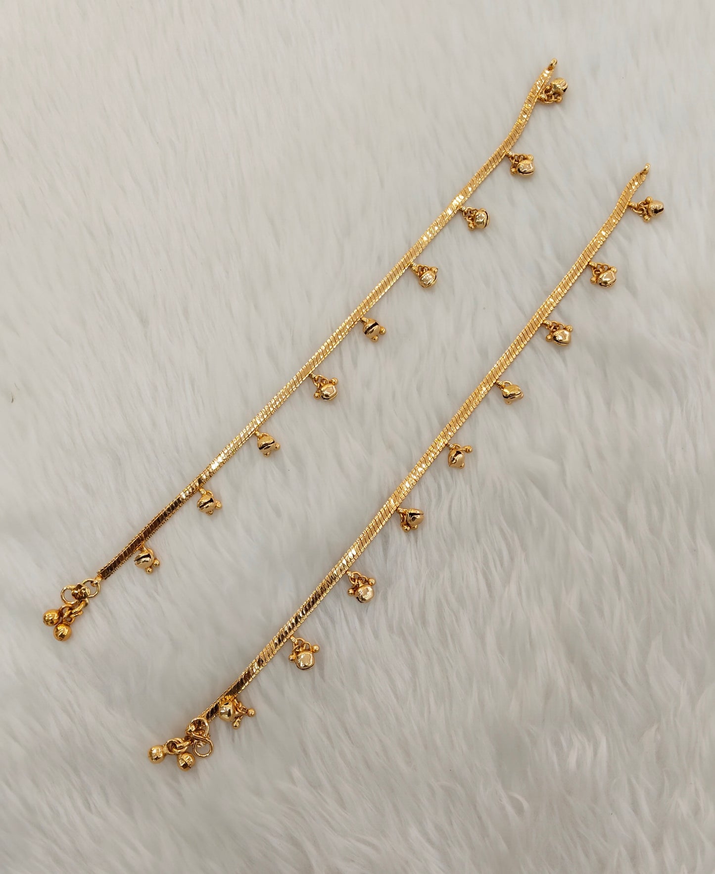 Gold Anklets Jhanjar Payal Indian Jewellery Set