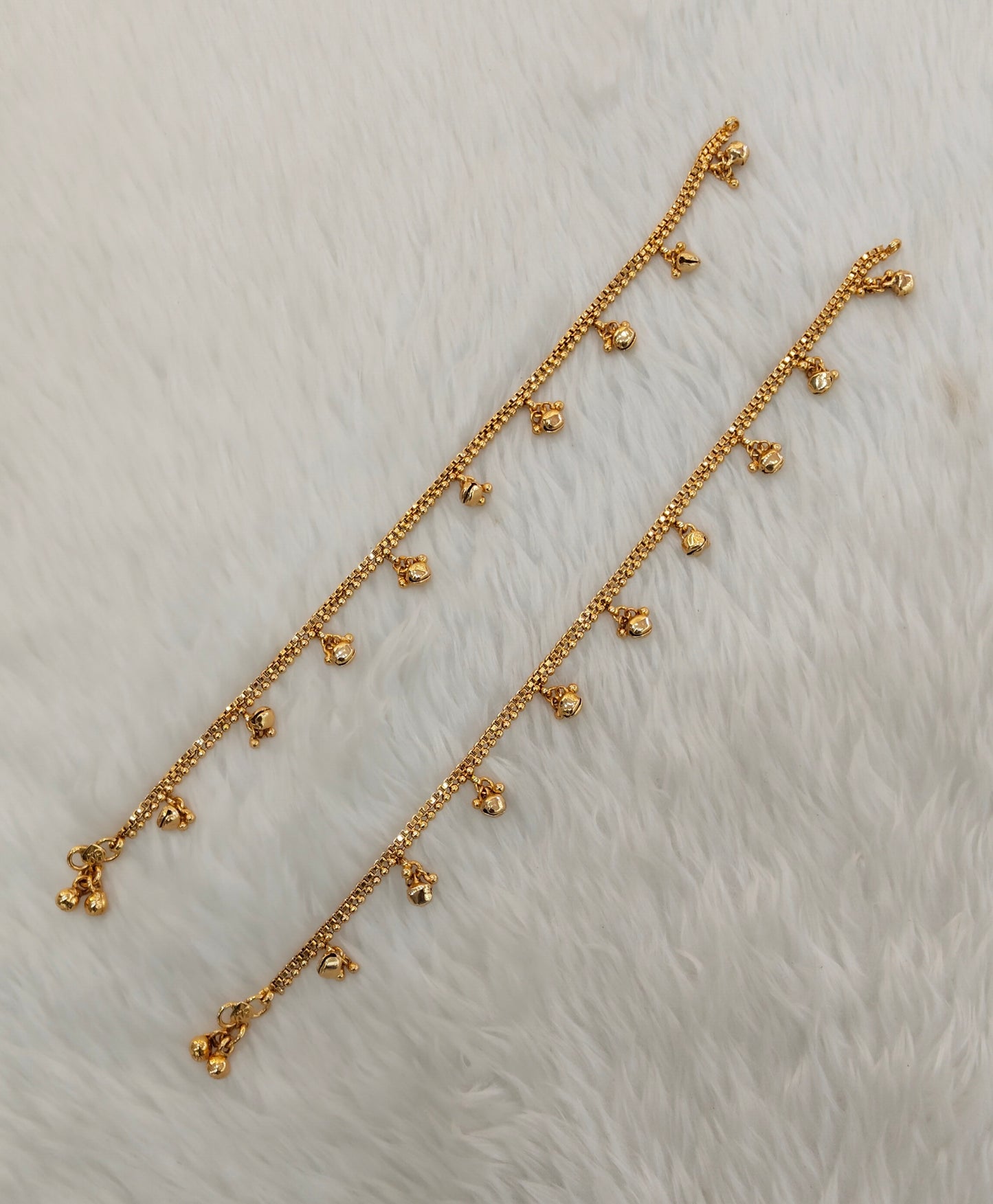 Gold Anklets Jhanjar Payal Indian Jewellery Set