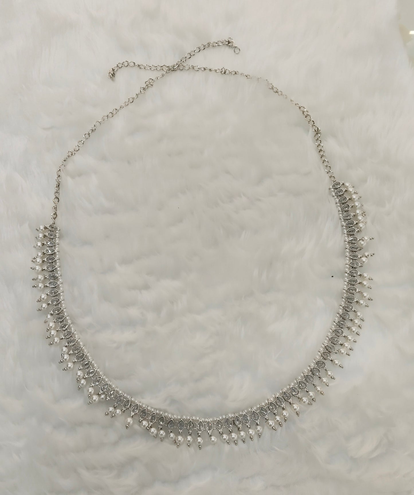 Silver White Indian Belly Chain kamarbelt Saree Chain
