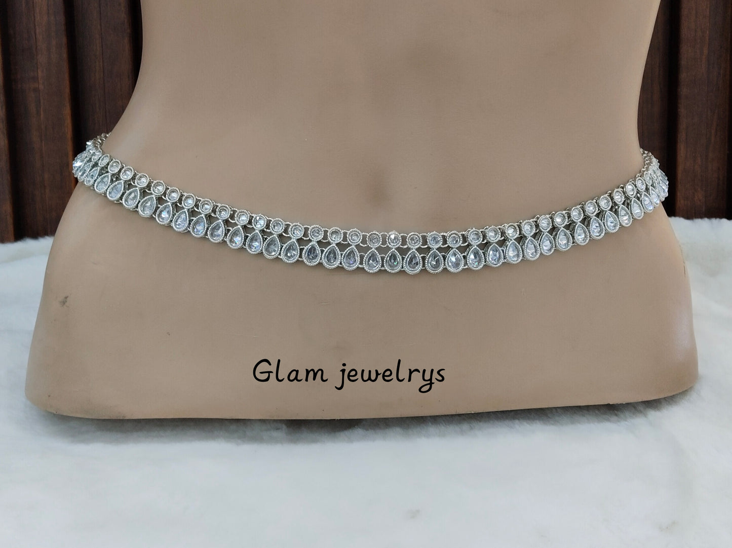 Silver Indian Belly Chain kamarbelt Saree Chain