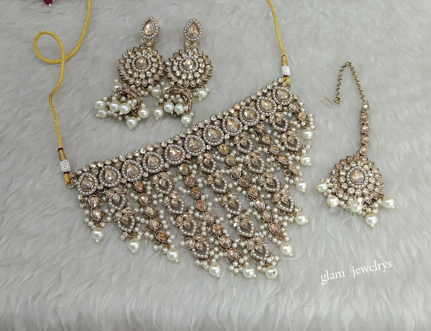 Antique Choker Indian Jewelry Baani Set