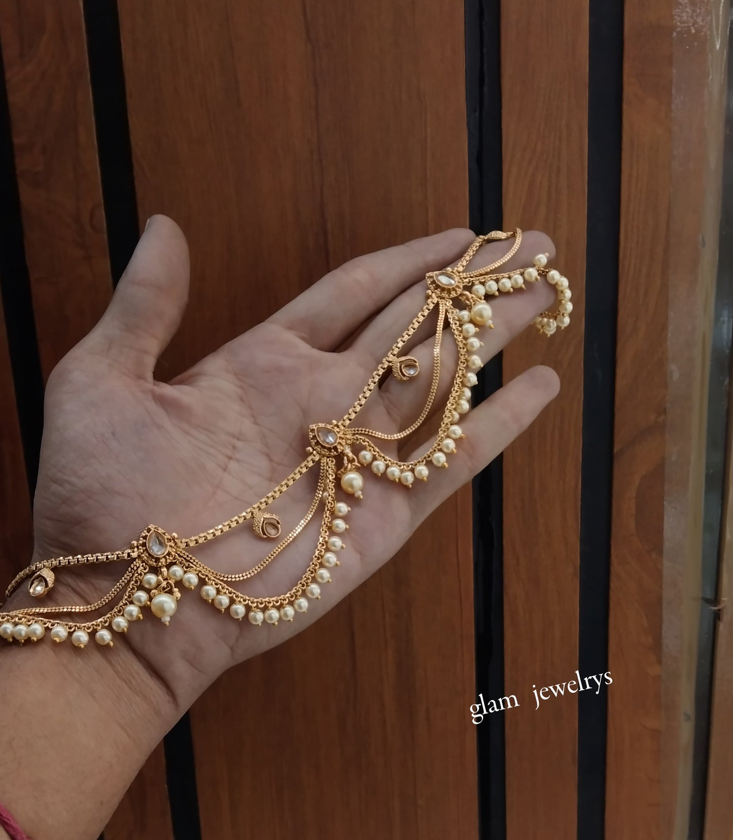 Antique Gold Anklets Jhanjar Payal Indian Jewellery Set