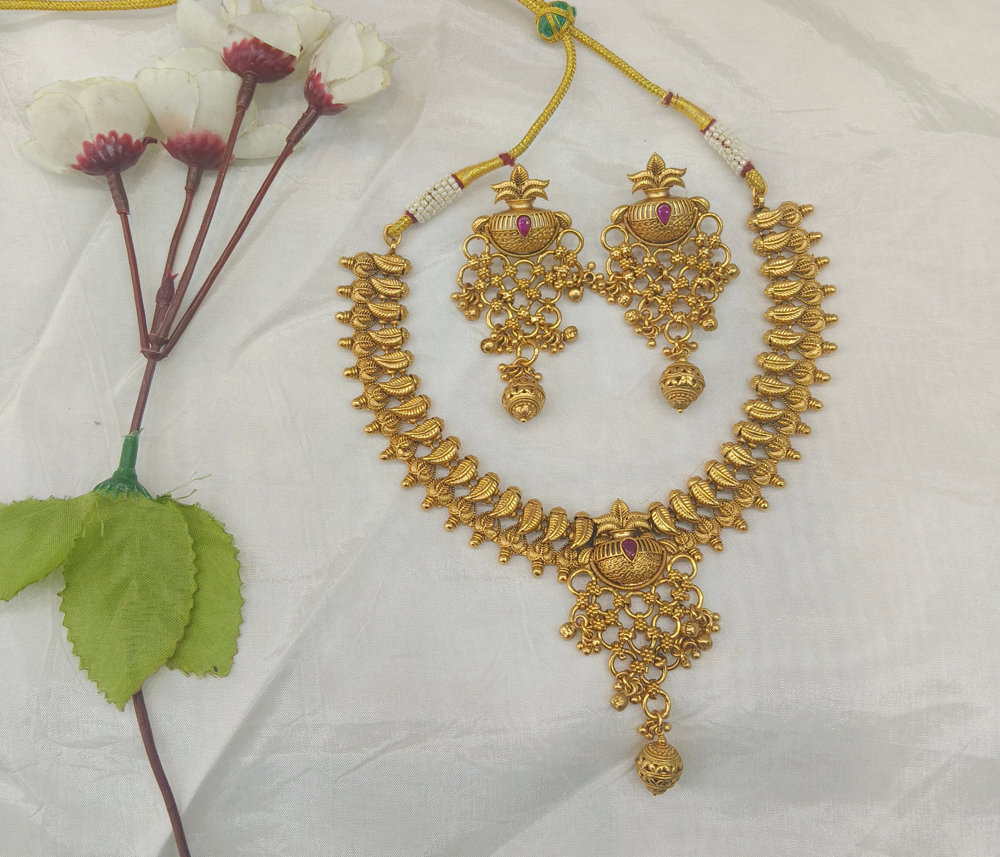 Gold Polki Necklace set/ Gold Necklace Amiri sets