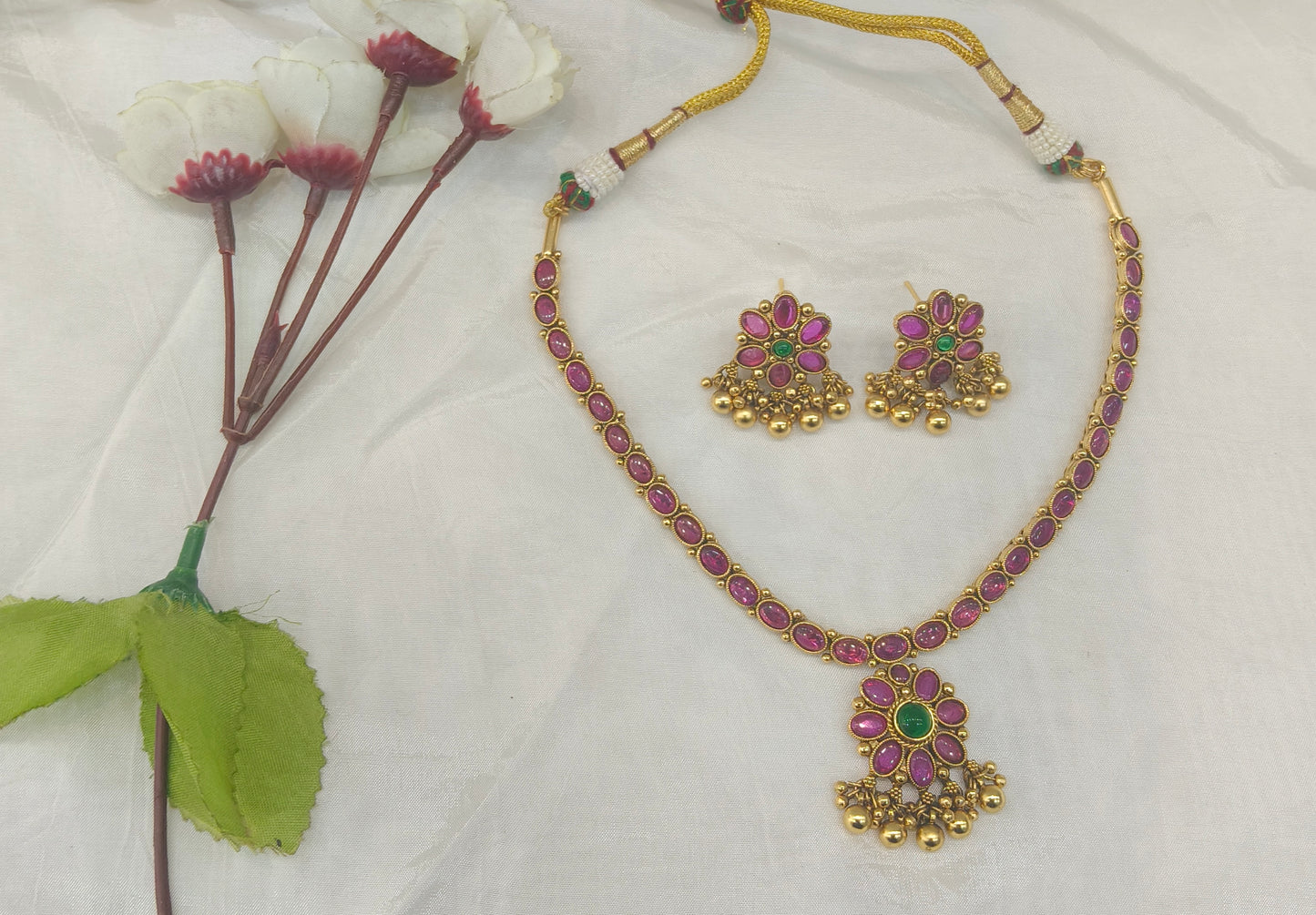 Gold Polki Necklace set/ Gold Necklace Amiri sets