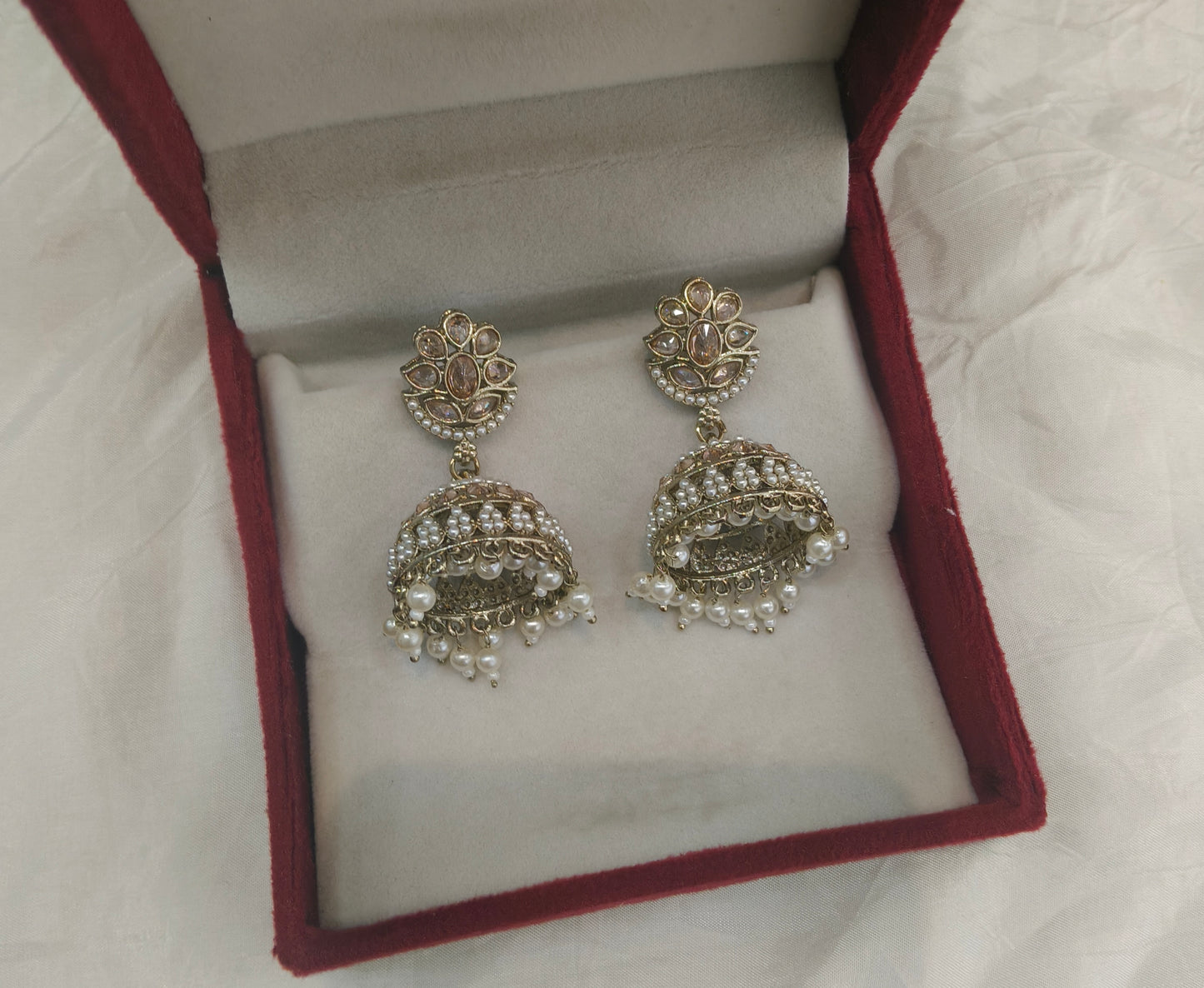 Antique Gold Bollywood Rin Indian Earrings