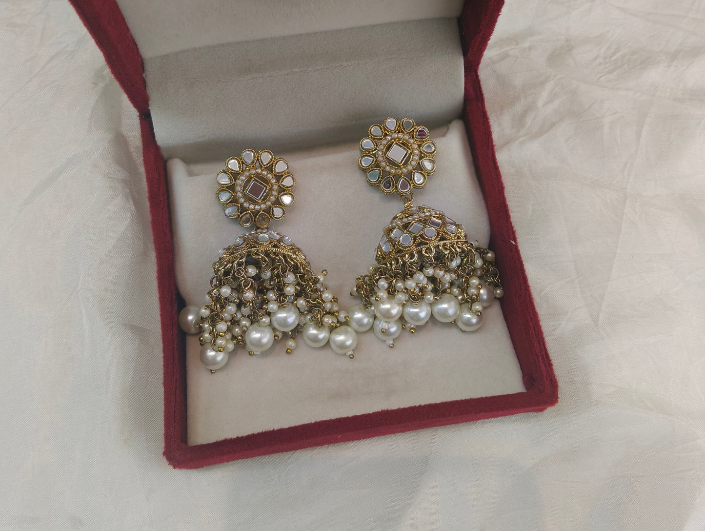 Antique Gold Bollywood Rin Indian Earrings