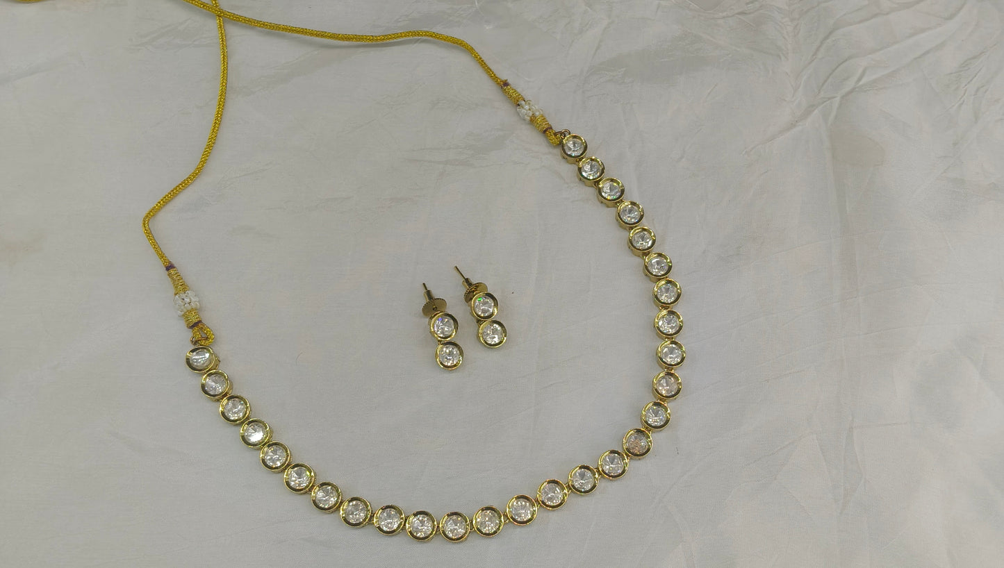 Antique Kundan Necklace Indian Jewelry Eiko Set