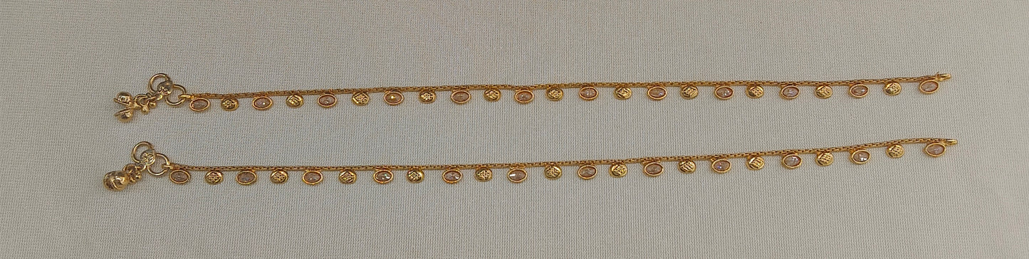 Gold Anklet Suzu Jhanjar Payal Indian Jewellery