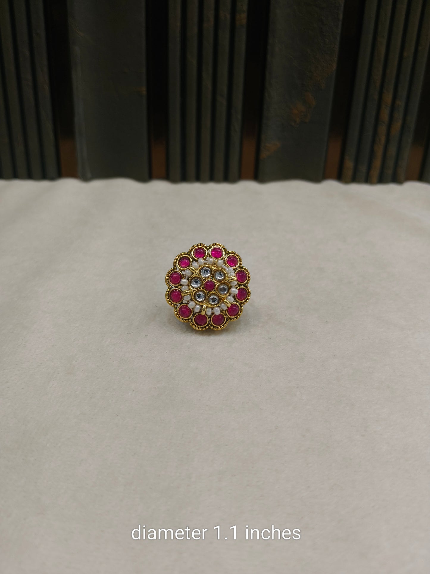 Kundan Adjustable Yasim Indian Finger Rings