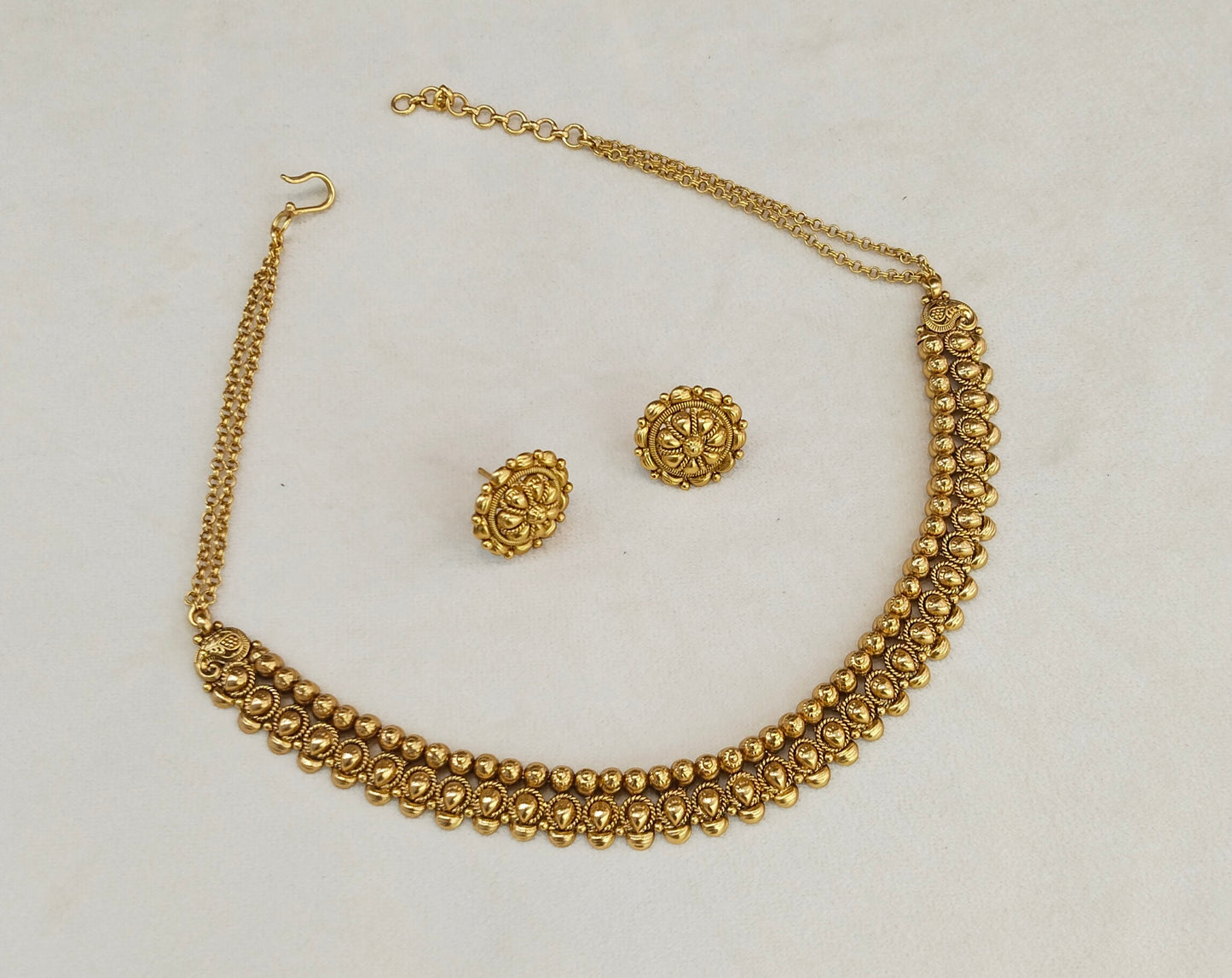 Gold polki Necklace set/ Gold Necklace Romy set