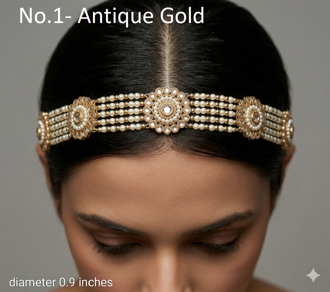 Antique Headpiece Matha Patti sheesh fool Manha Head Jewellery