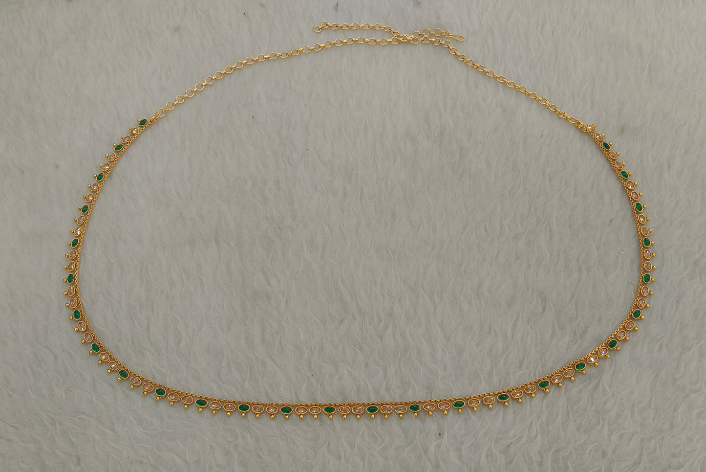 Gold Green Belly chain indian kamarbelt Prachi saree chain