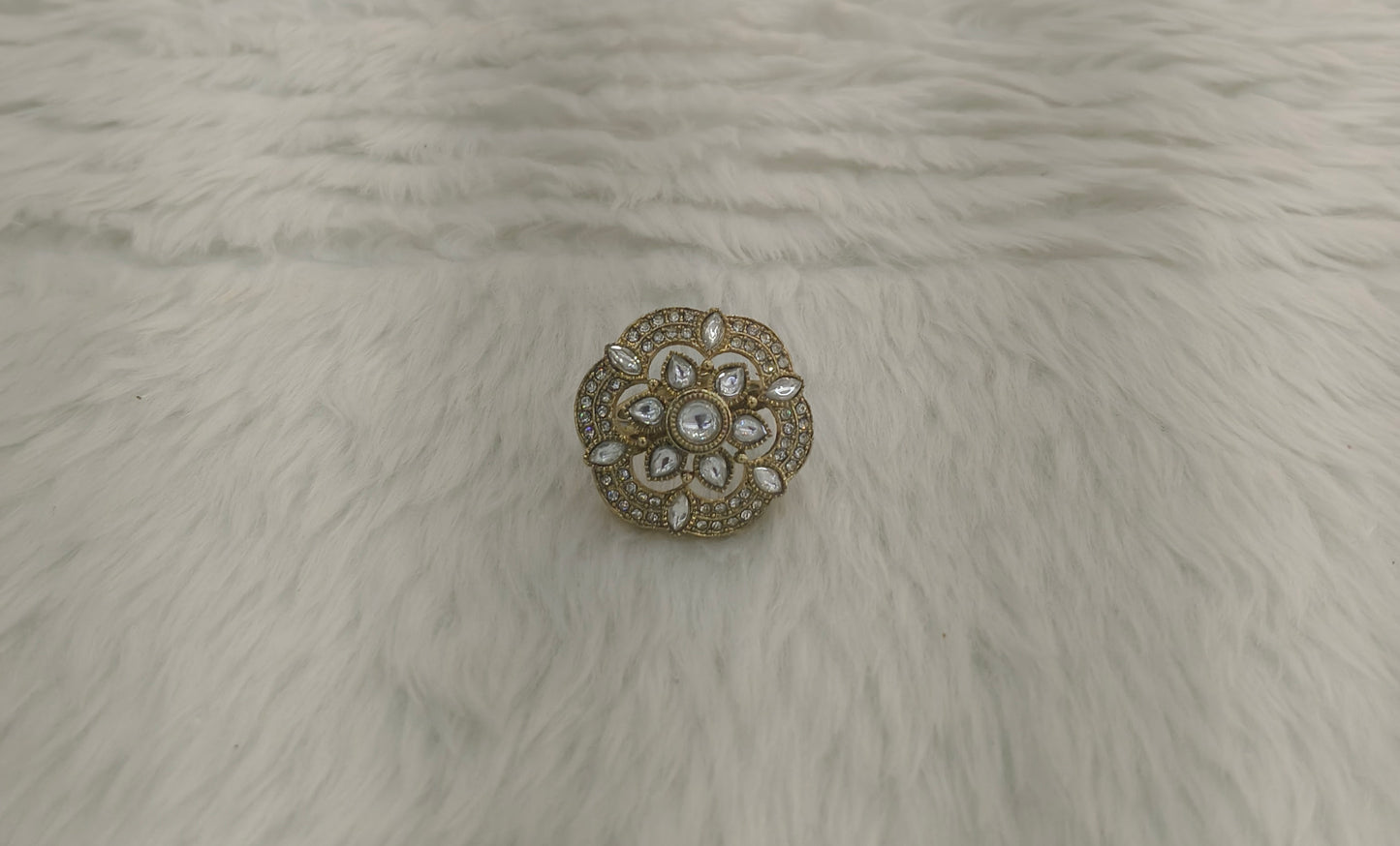 Gold Cocktail Indian Finger Still Rings