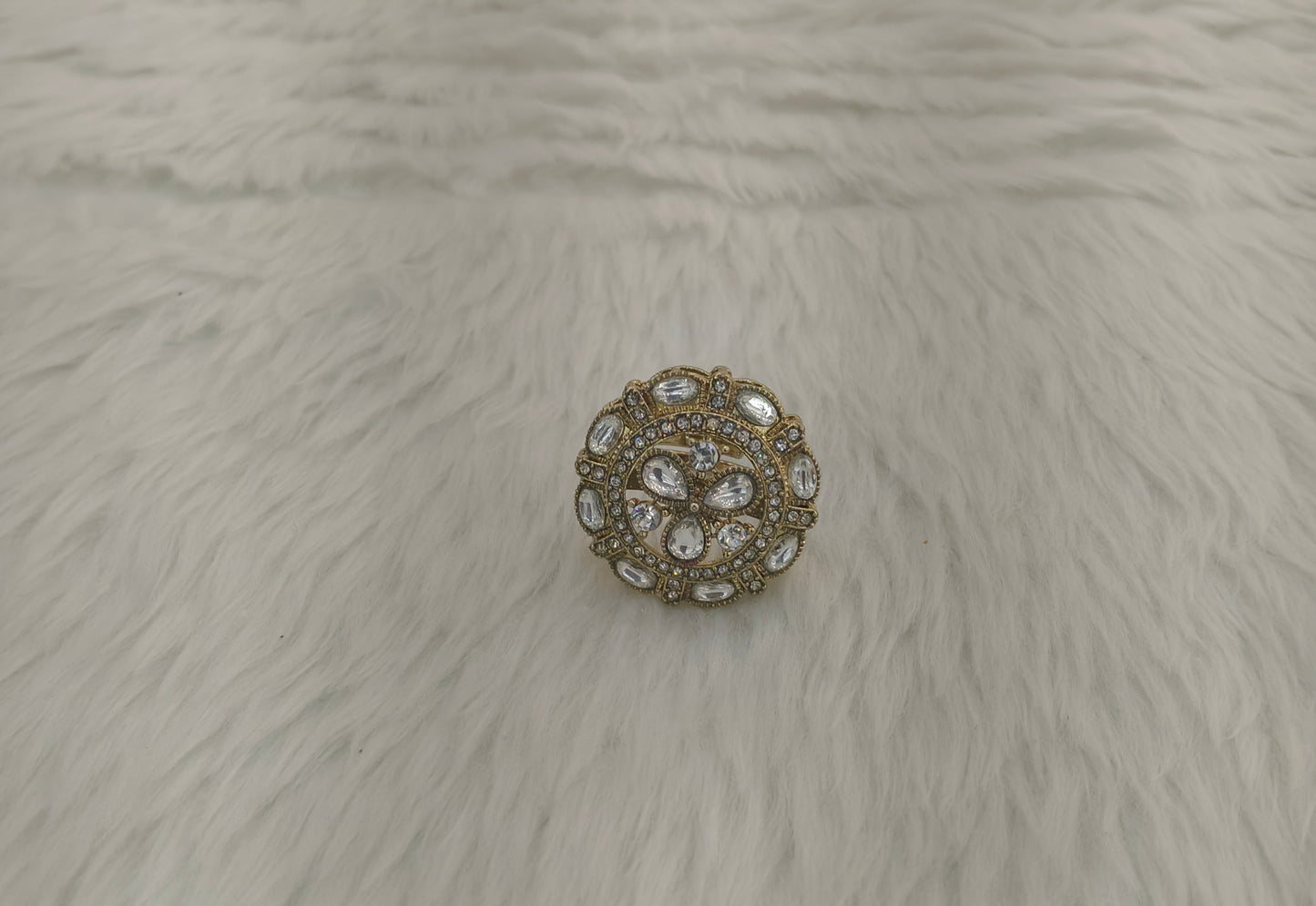 Gold Cocktail Indian Finger Still Rings