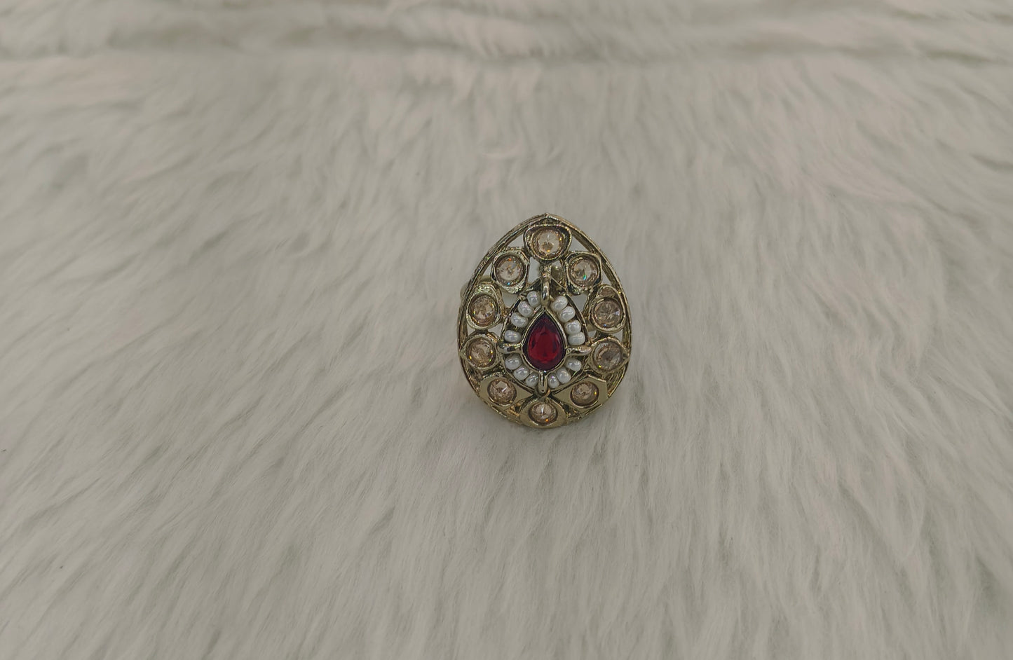 Gold Cocktail Indian Finger Still Rings