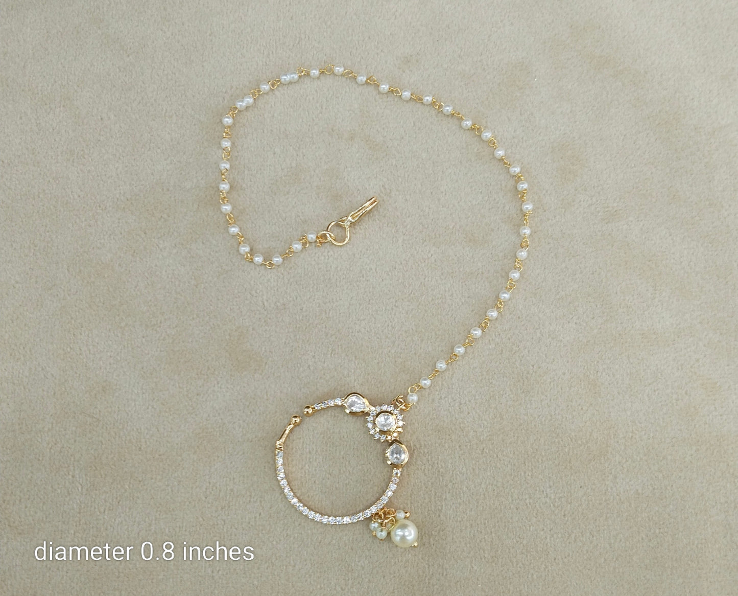 Nose ring Indian bridal nathini for pierced nose