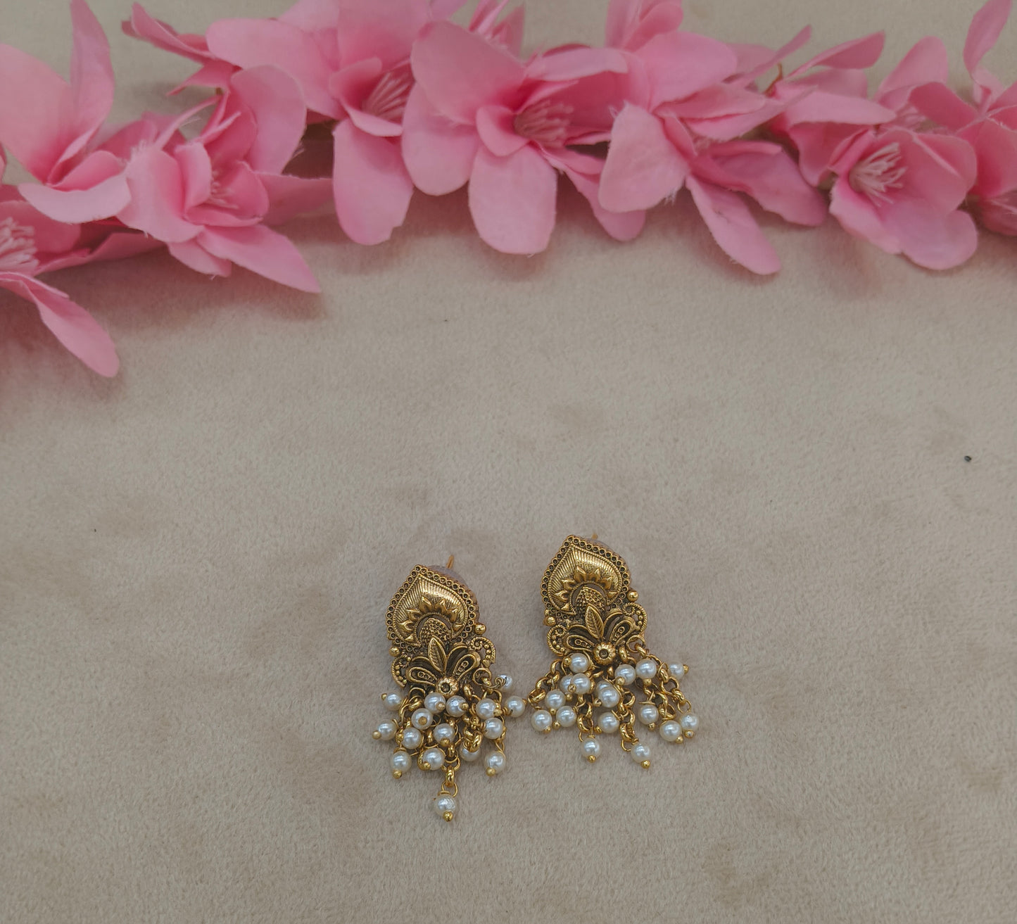 Gold Polki Yaad Earrings