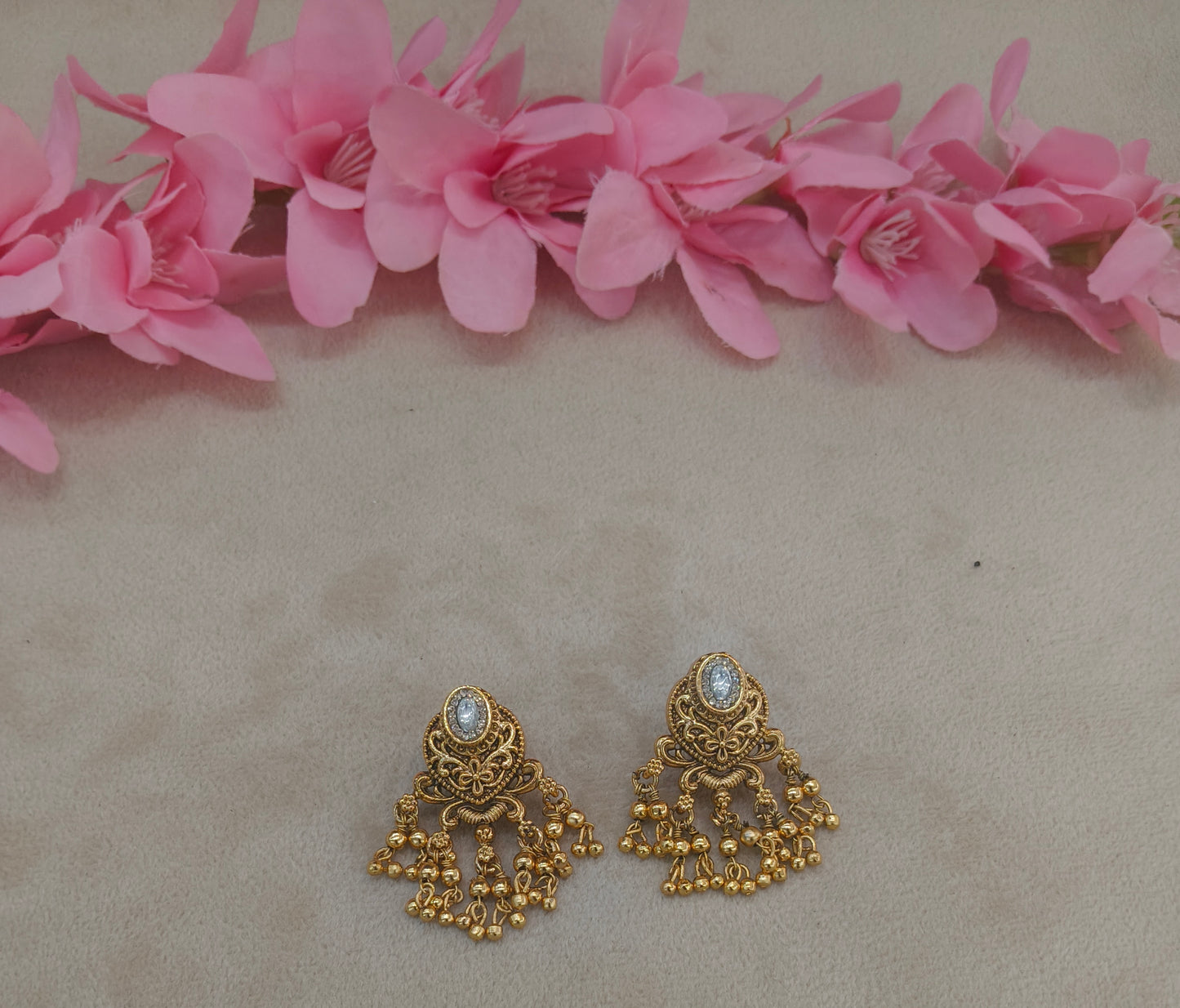 Gold Polki Yaad Earrings