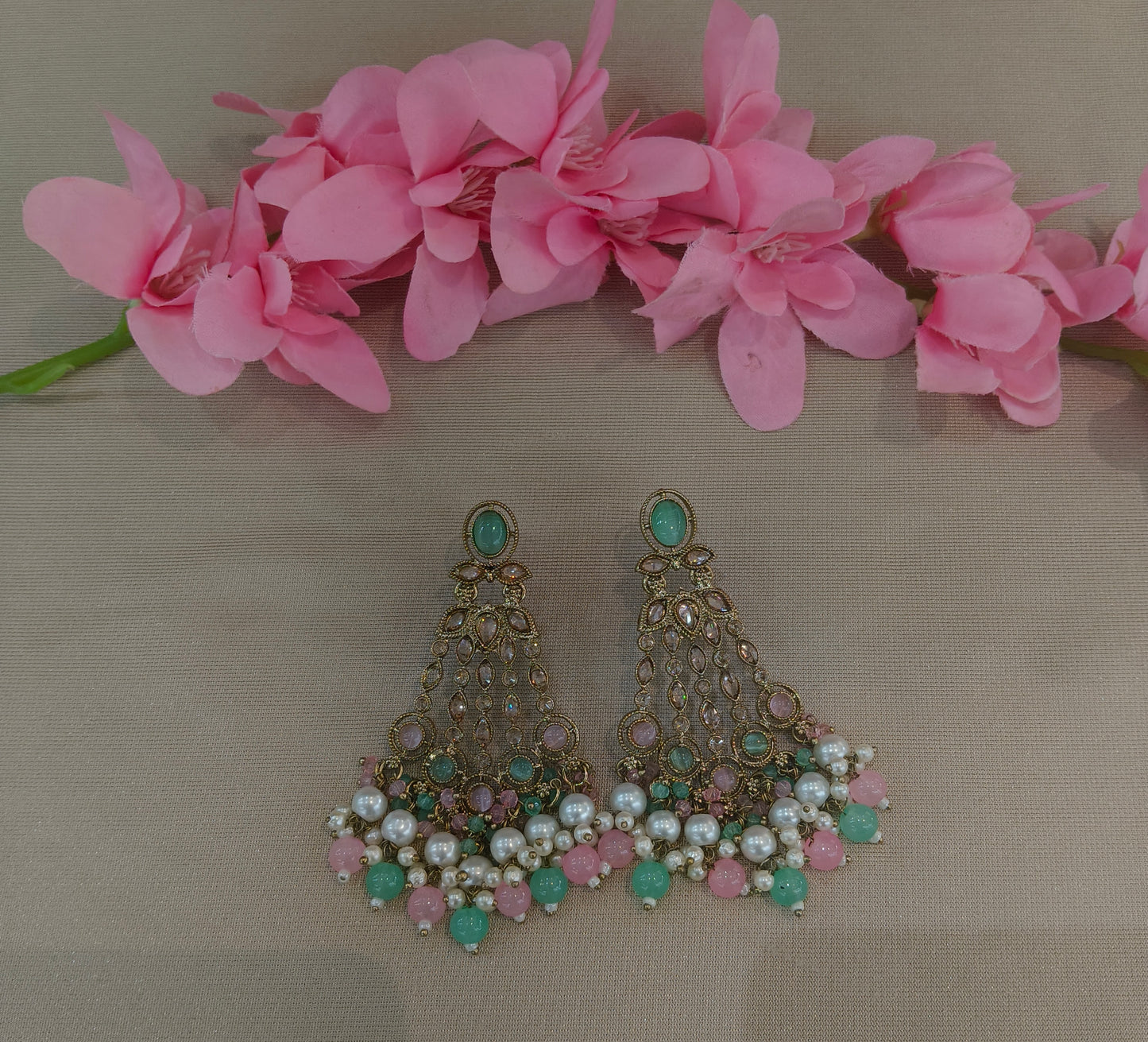 Indian Antique Gold Teji Earrings
