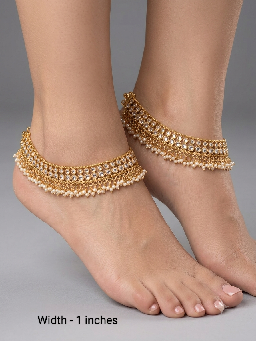Gold Anklets Jhanjar Payal Alisa Jewellery