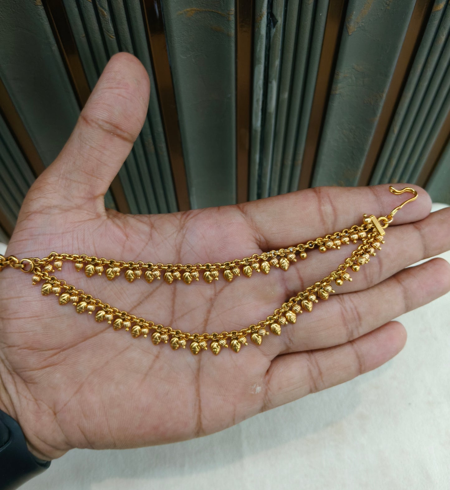 Gold polki Indian sahare earchains