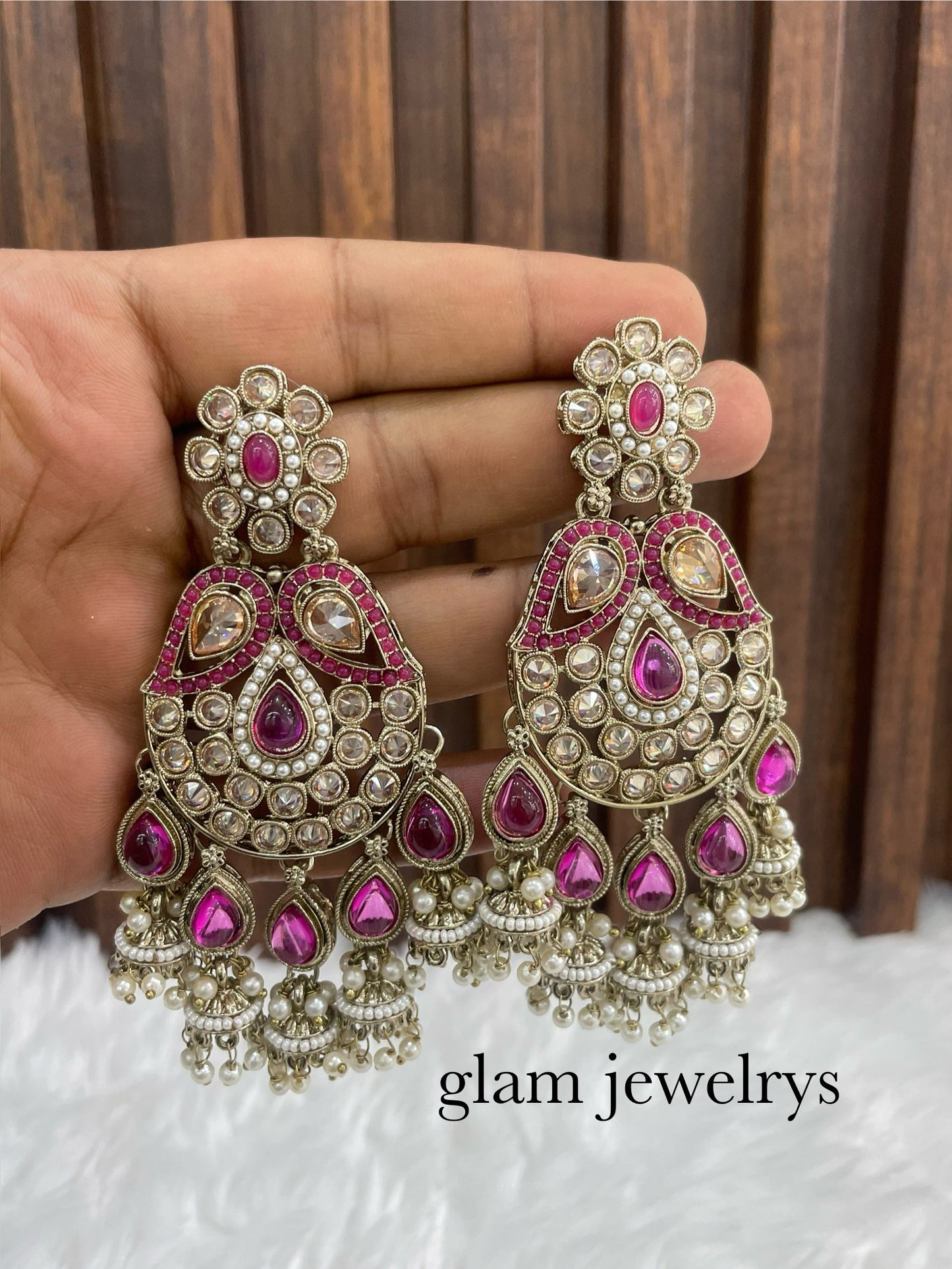 Ranicolor Antique Gold Bollywood Indian Mela Earrings