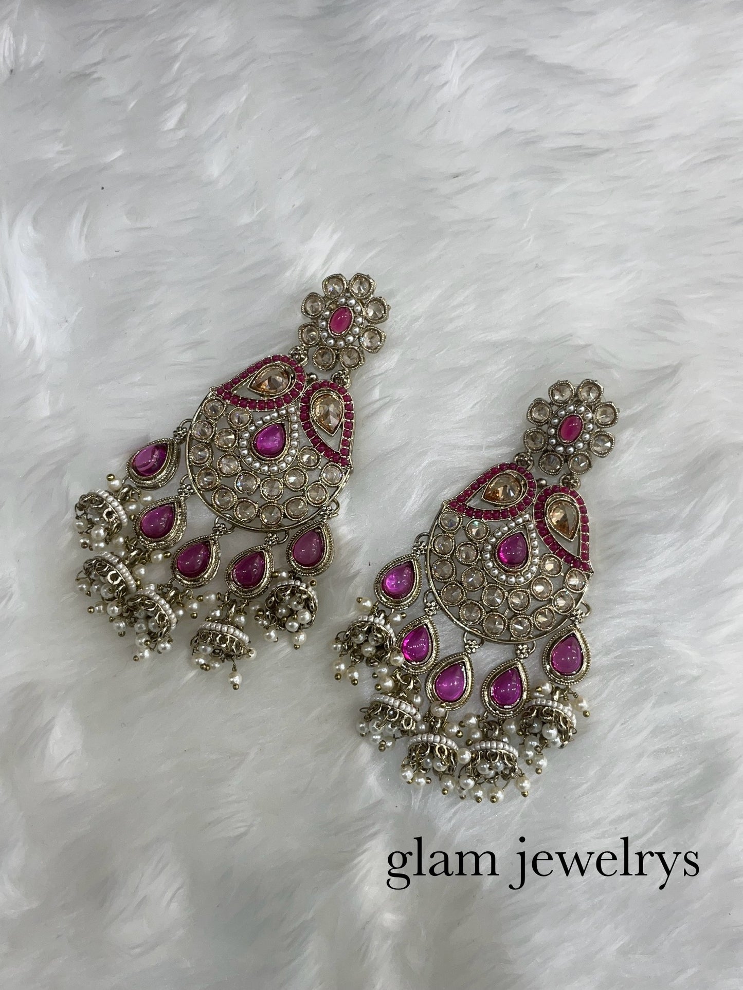 Ranicolor Antique Gold Bollywood Indian Mela Earrings
