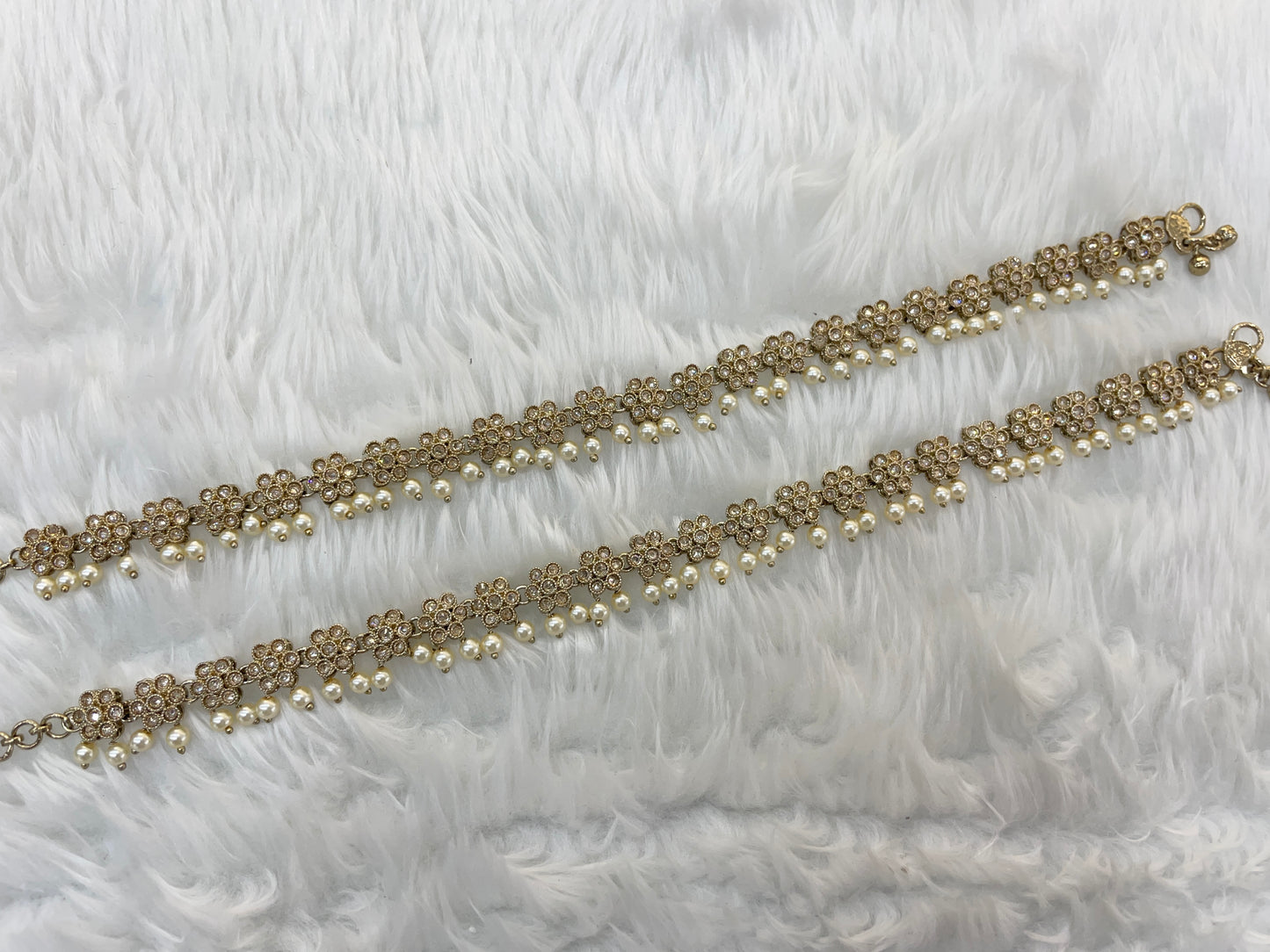 Antique Gold Anklets Jhanjar Payal Indian Jewellery